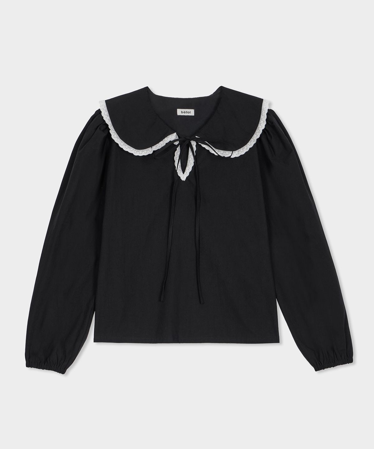 벨로엘(BELLOL) Lovely panel blouse BLACK