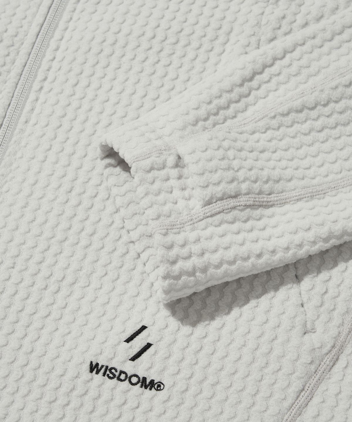 웰터 익스페리먼트(WELTER EXPERIMENT) Welter Experiment X Wisdom Fleece Zip Hoodie_WHITE