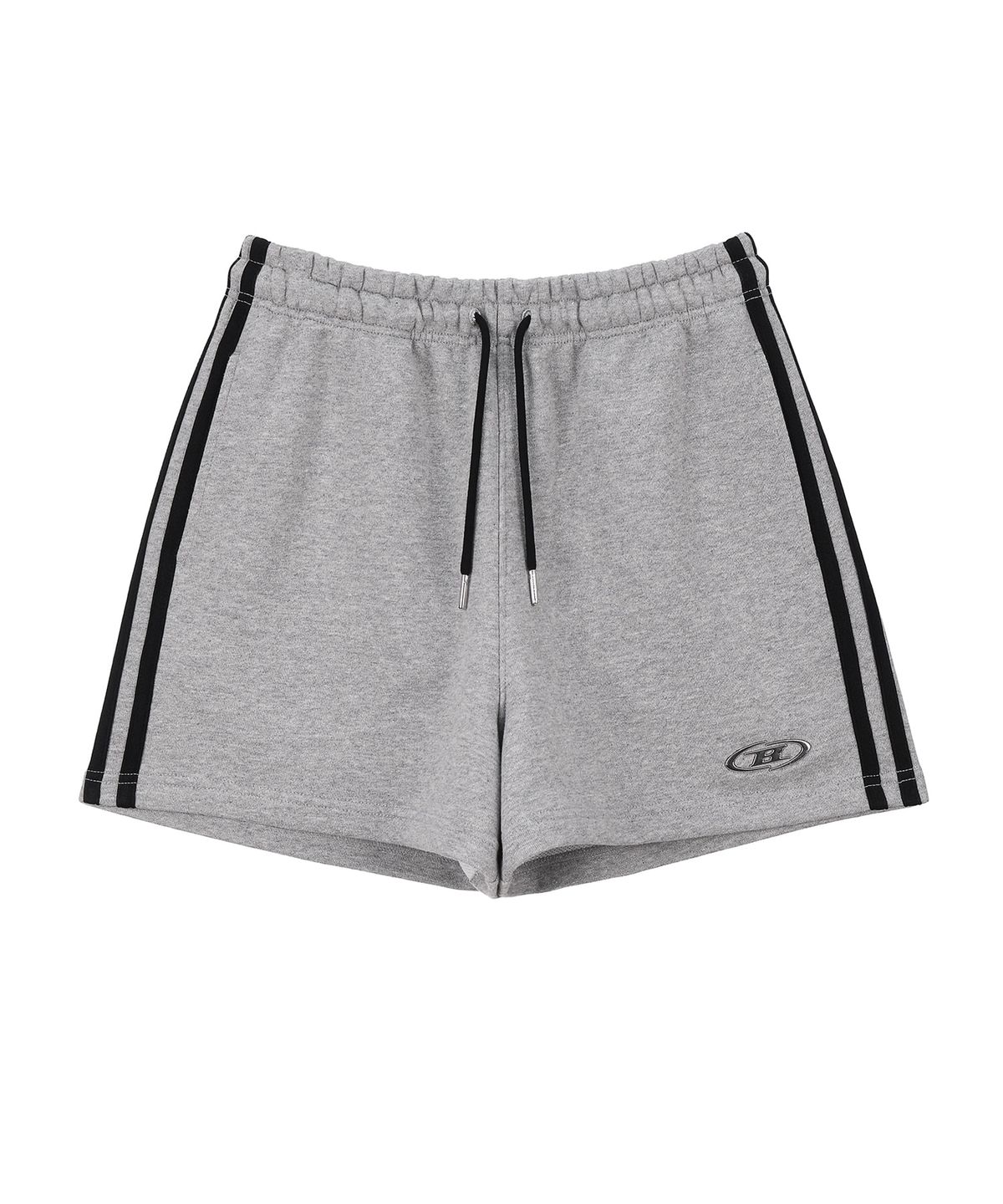 본투윈(BORN TO WIN) W CHROME B TRACK LINE SHORTS [MELANGE GREY]