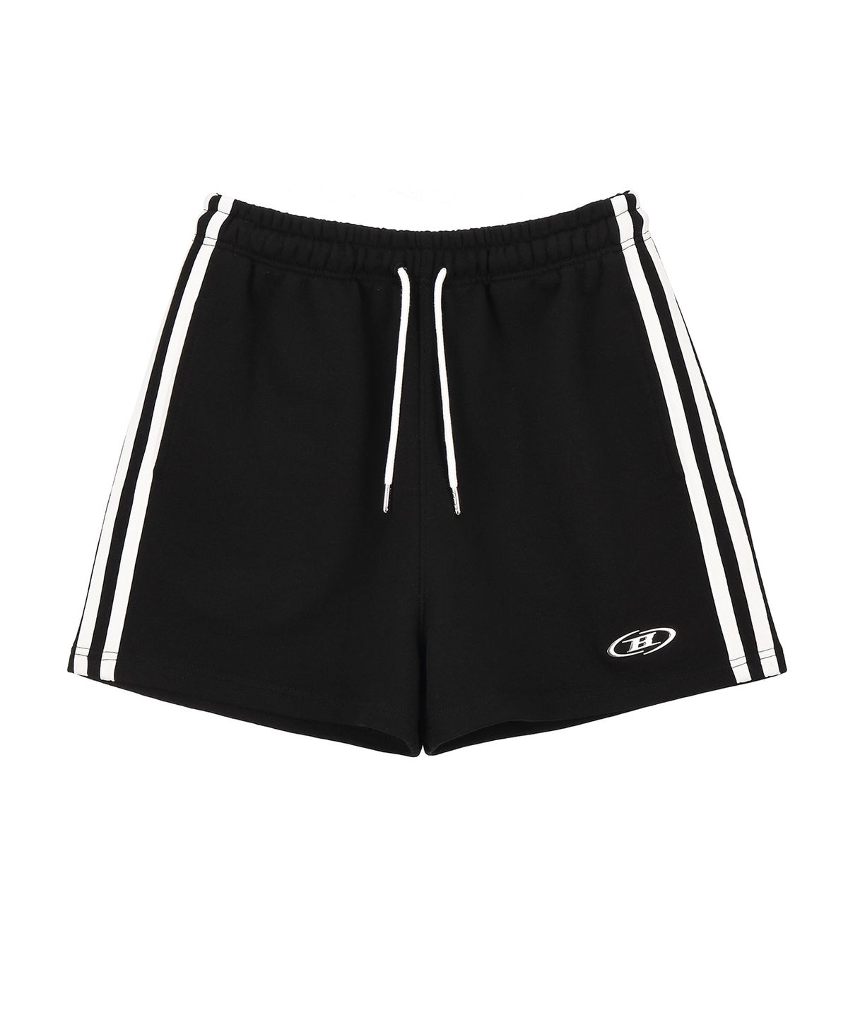 본투윈(BORN TO WIN) W CHROME B TRACK LINE SHORTS [BLACK]