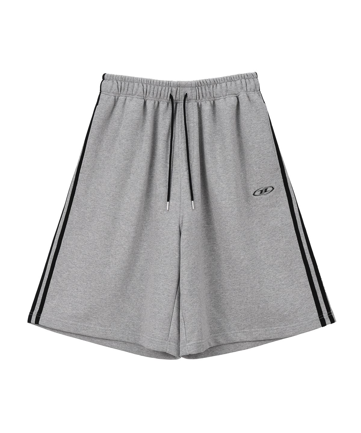 본투윈(BORN TO WIN) CHROME B TRACK LINE BERMUDA PANTS [MELANGE GREY]