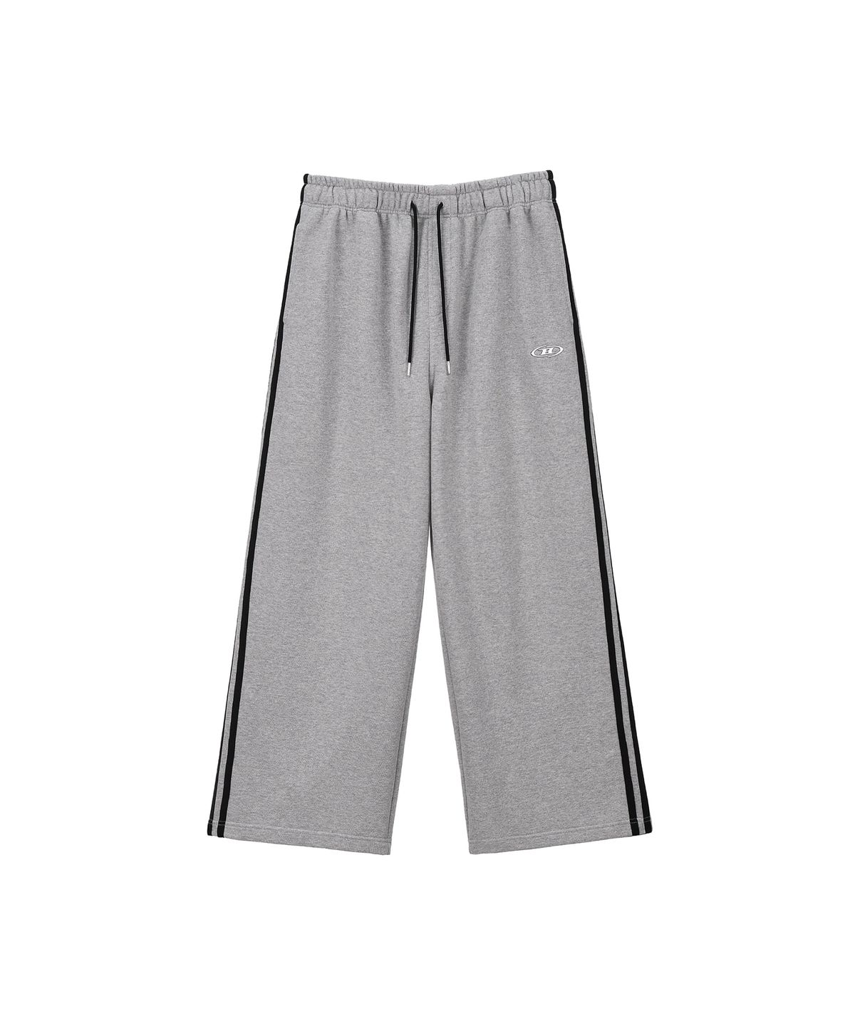 본투윈(BORN TO WIN) CHROME B TRACK LINE SEMI WIDE PANTS [MELANGE GREY]