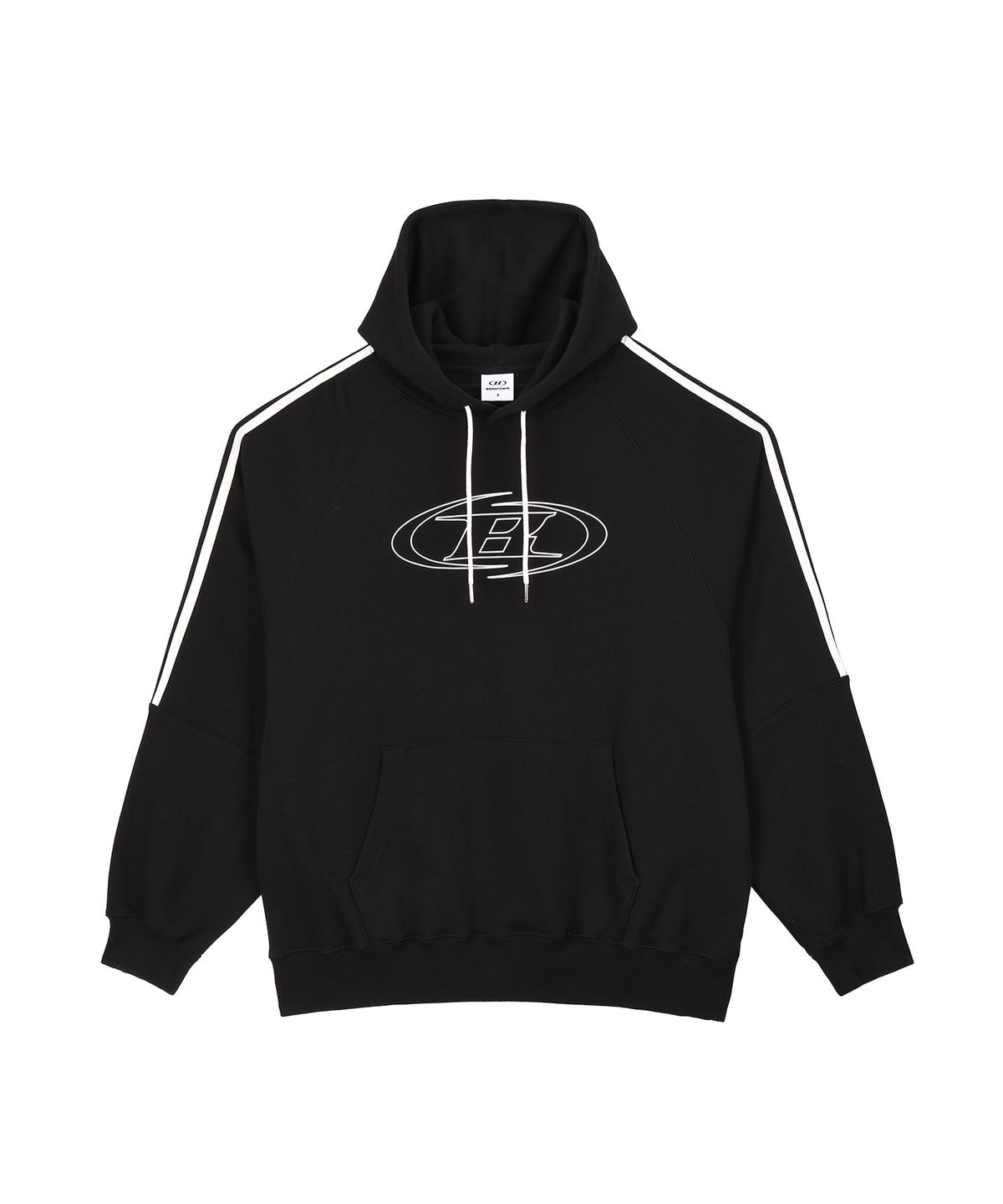 본투윈(BORN TO WIN) STROKE B TRACK LINE HOODIE [BLACK]