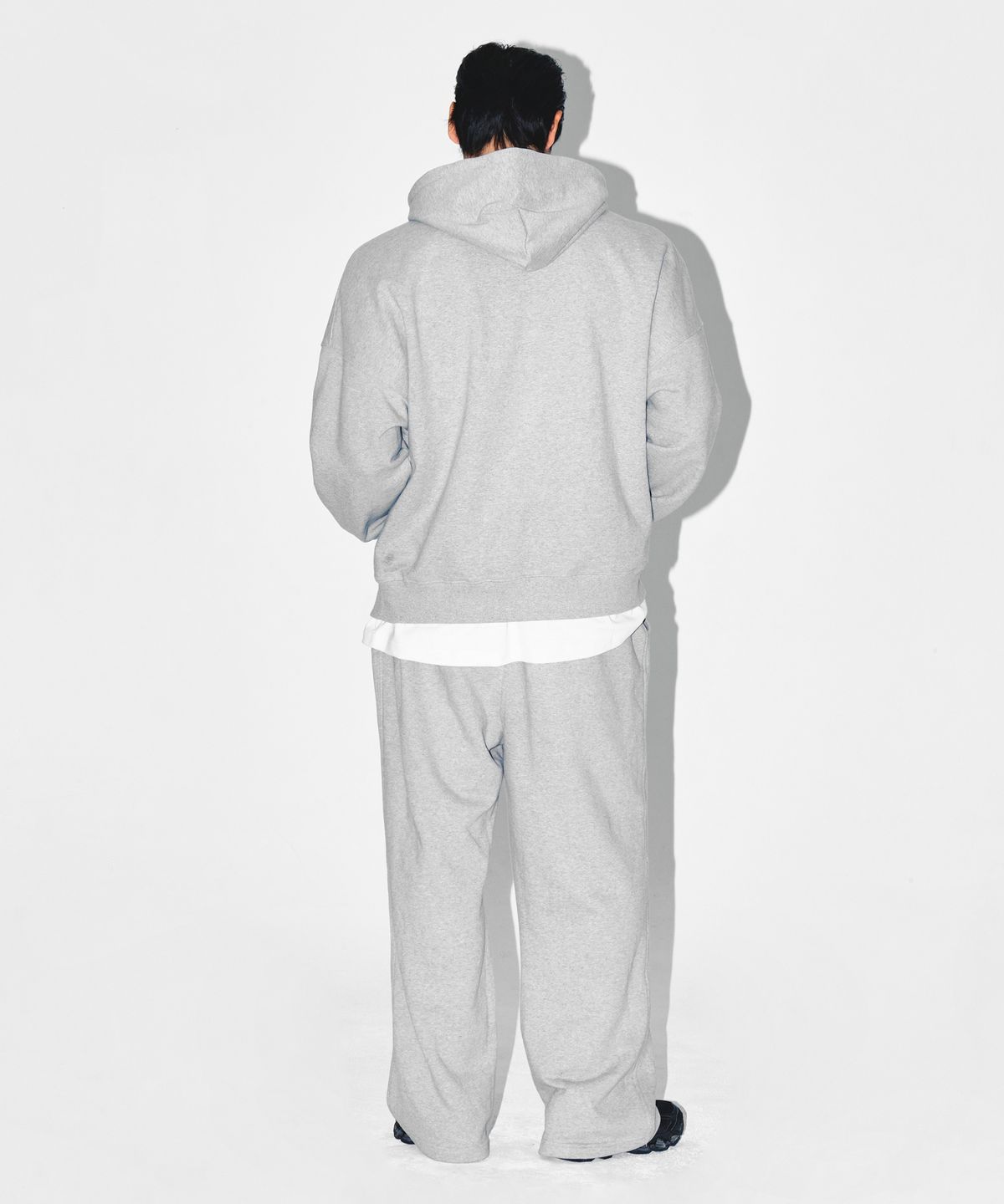 본투윈(BORN TO WIN) STROKE B LOGO EXTRA FIT HOODIE [MELANGE GREY]