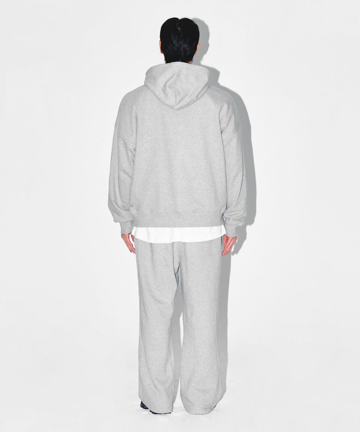 본투윈(BORN TO WIN) STROKE B LOGO EXTRA FIT HOODIE [MELANGE GREY]