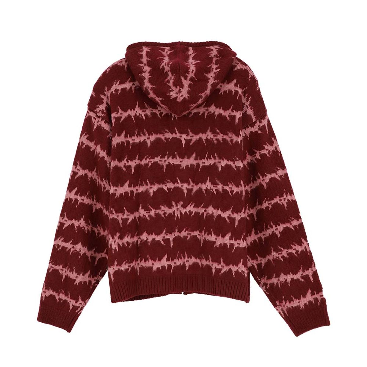 애프터매스(AFTERMATH) MOHAIR KNIT ZIP HOODIE RED
