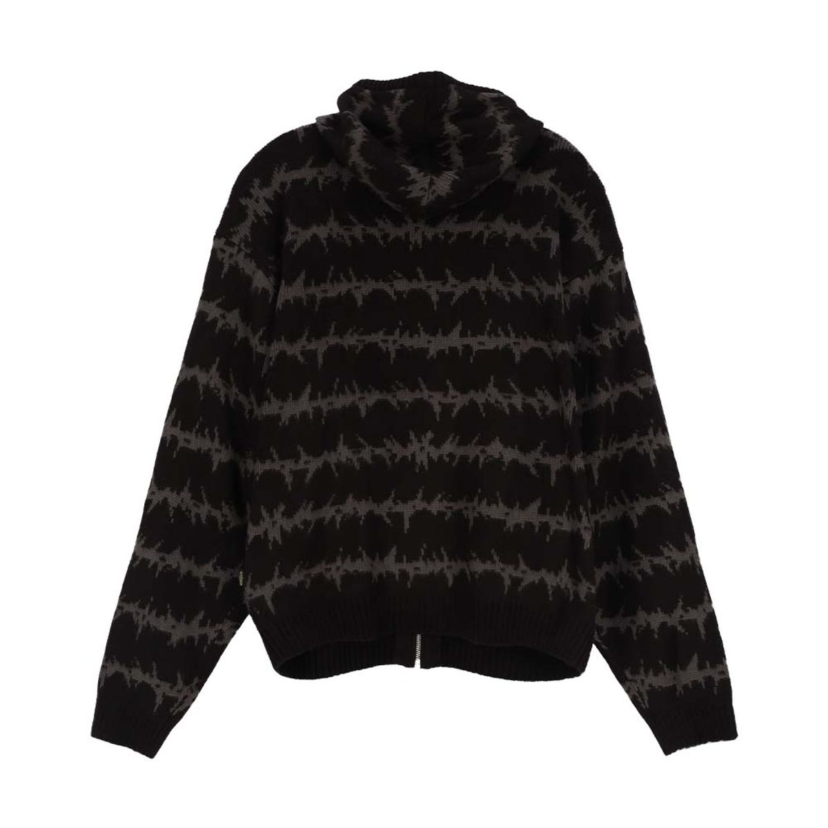 애프터매스(AFTERMATH) MOHAIR KNIT ZIP HOODIE BLACK
