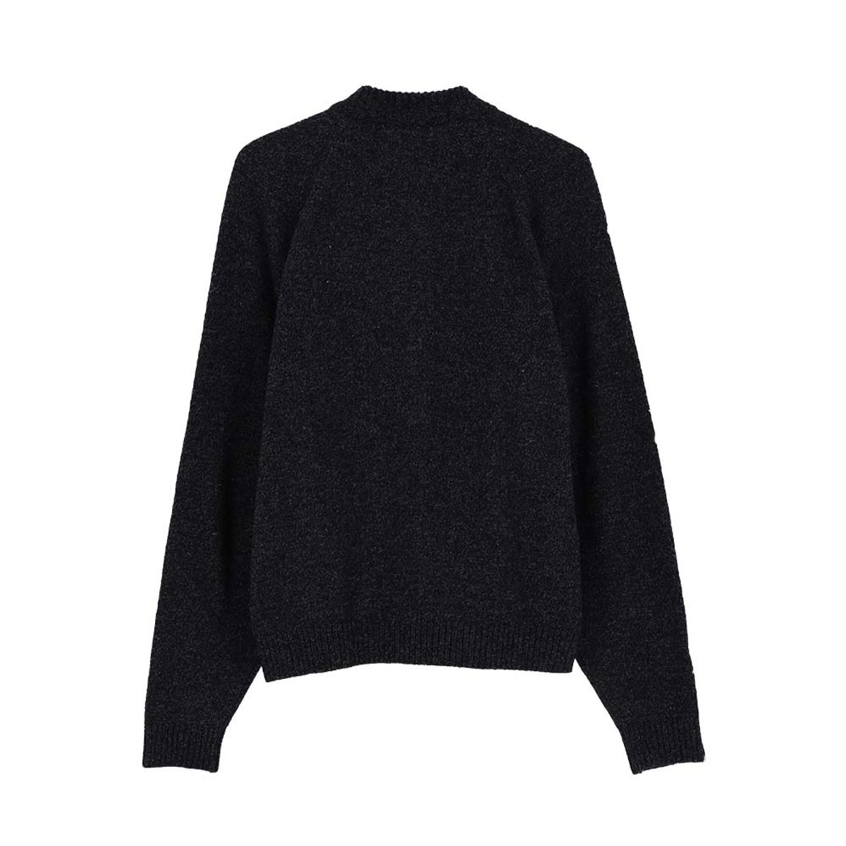 애프터매스(AFTERMATH) TWEED KNIT FULL ZIP BLACK