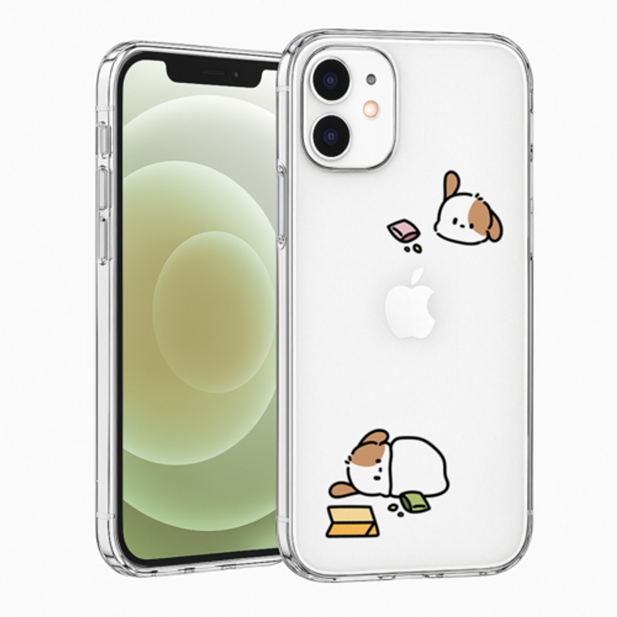 이레케이스앤굿즈(IRECASEGOODS) 딩구르멍 아이폰 투명 젤리케이스 핸드폰케이스