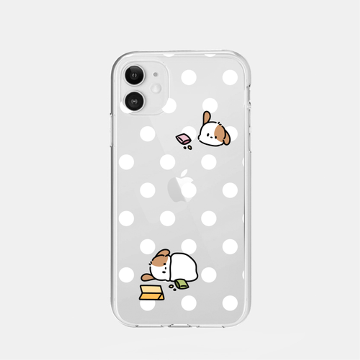 이레케이스앤굿즈(IRECASEGOODS) 딩구르멍 아이폰 투명 젤리케이스 핸드폰케이스