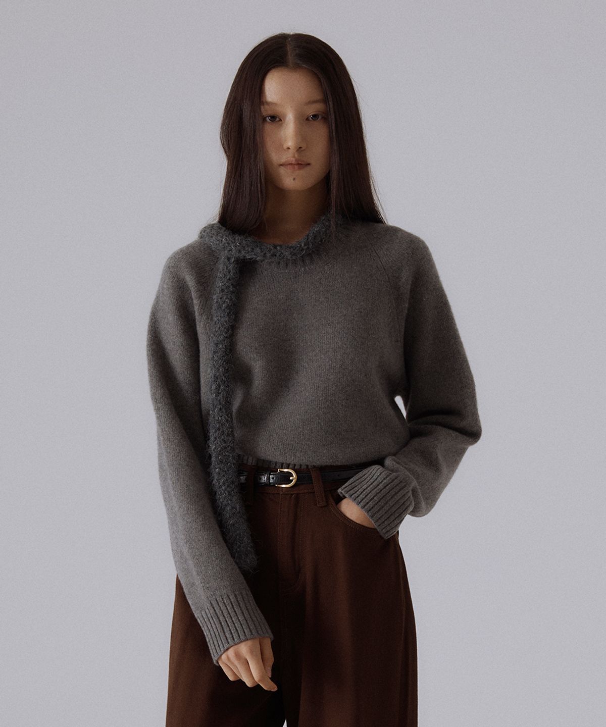 실른(SILN) Arca pullover knit (GREY)