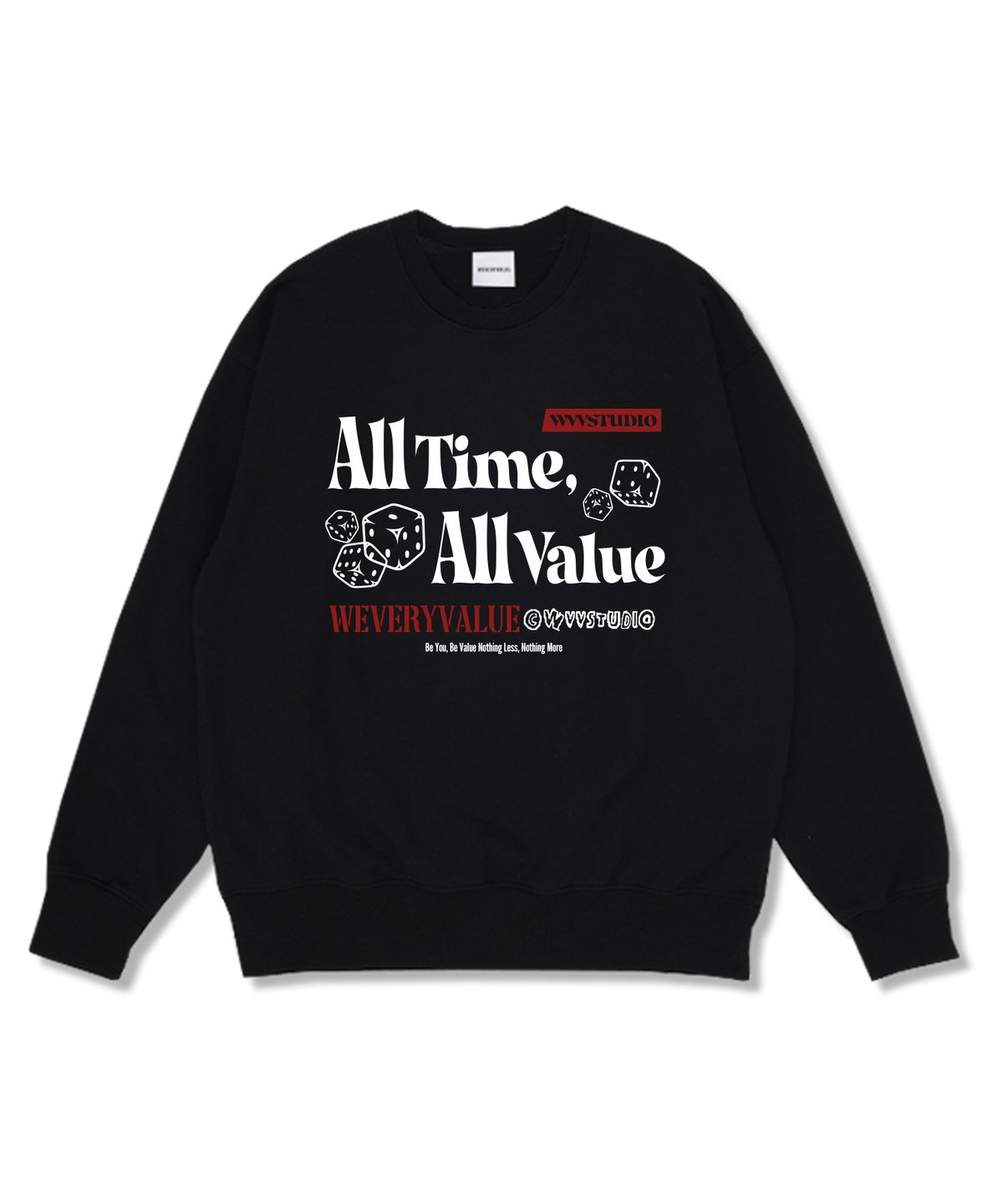 위베리벨류(WEVERYVALUE) 올타임벨류 오버핏 특양면 스웨트셔츠 4컬러 (기모선택)