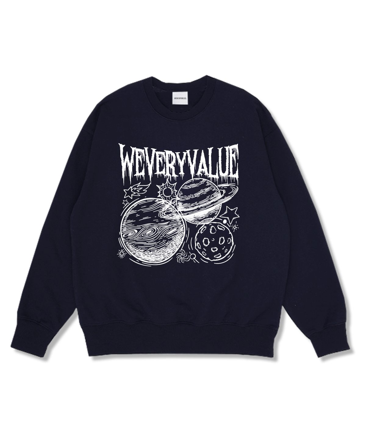 위베리벨류(WEVERYVALUE) 스페이스 오버핏 특양면 스웨트셔츠 4컬러 (기모선택)