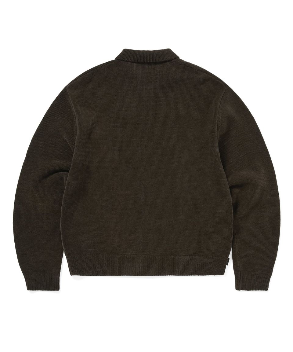 MUSINSA公式 | thisisneverthat Argyle Zip Knit Cardigan Brown