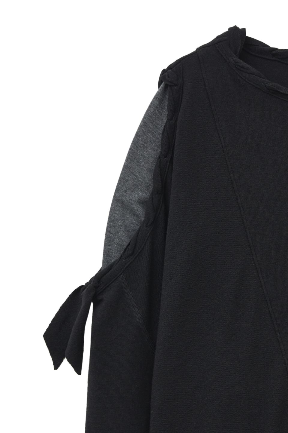 MUSINSA | MATIN KIM WEAVING LONG SLEEVE TOP IN BLACK