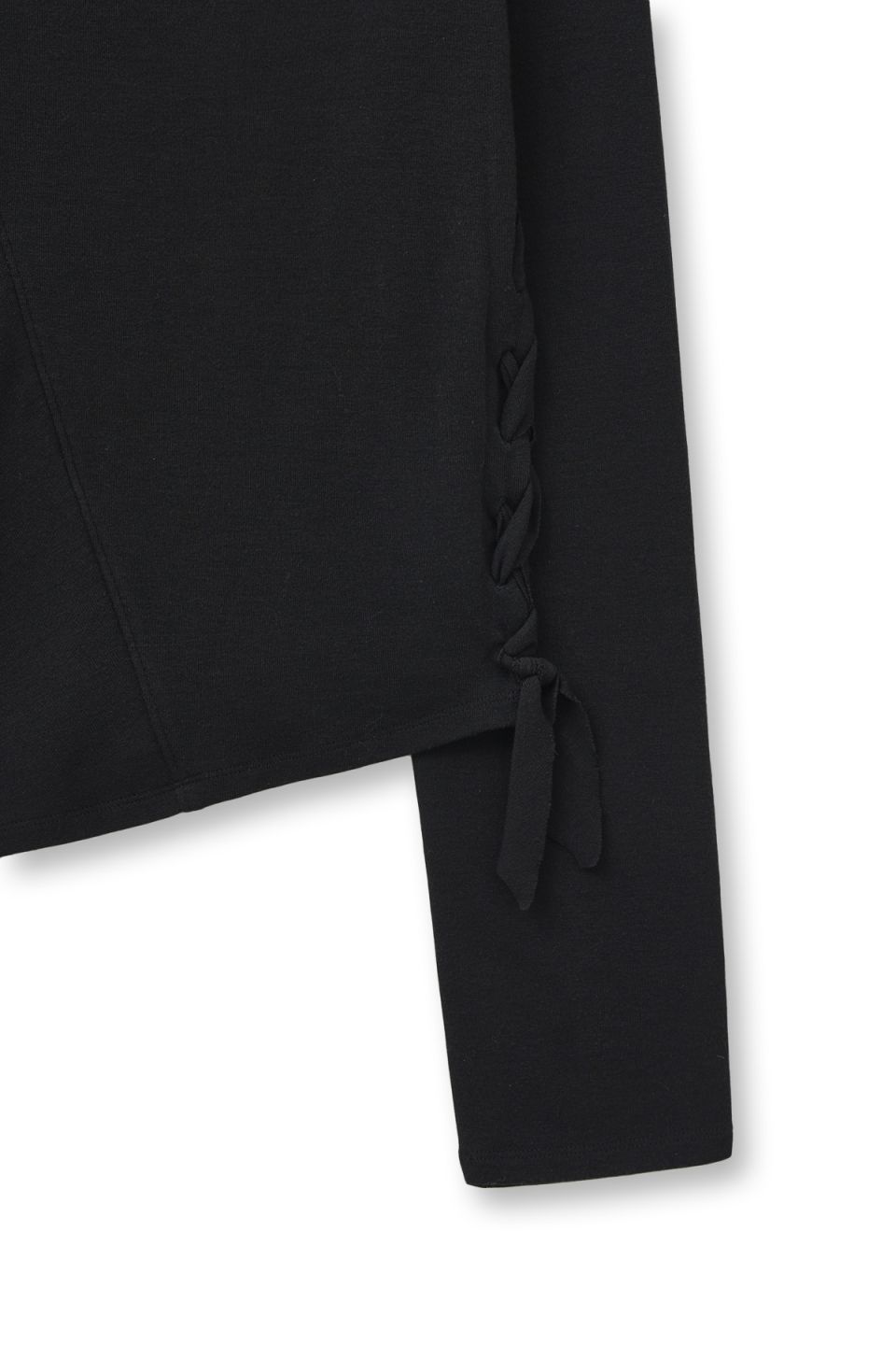 MUSINSA | MATIN KIM WEAVING LONG SLEEVE TOP IN BLACK