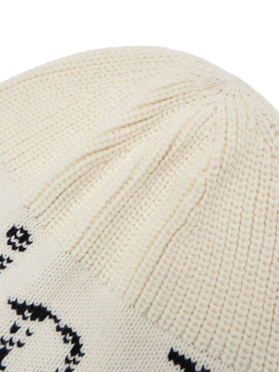 Matinkim ビーニー Ivory MUSINSA公式 | MATIN KIM LOGO JACQUARD KNIT BEANIE IN IVORY