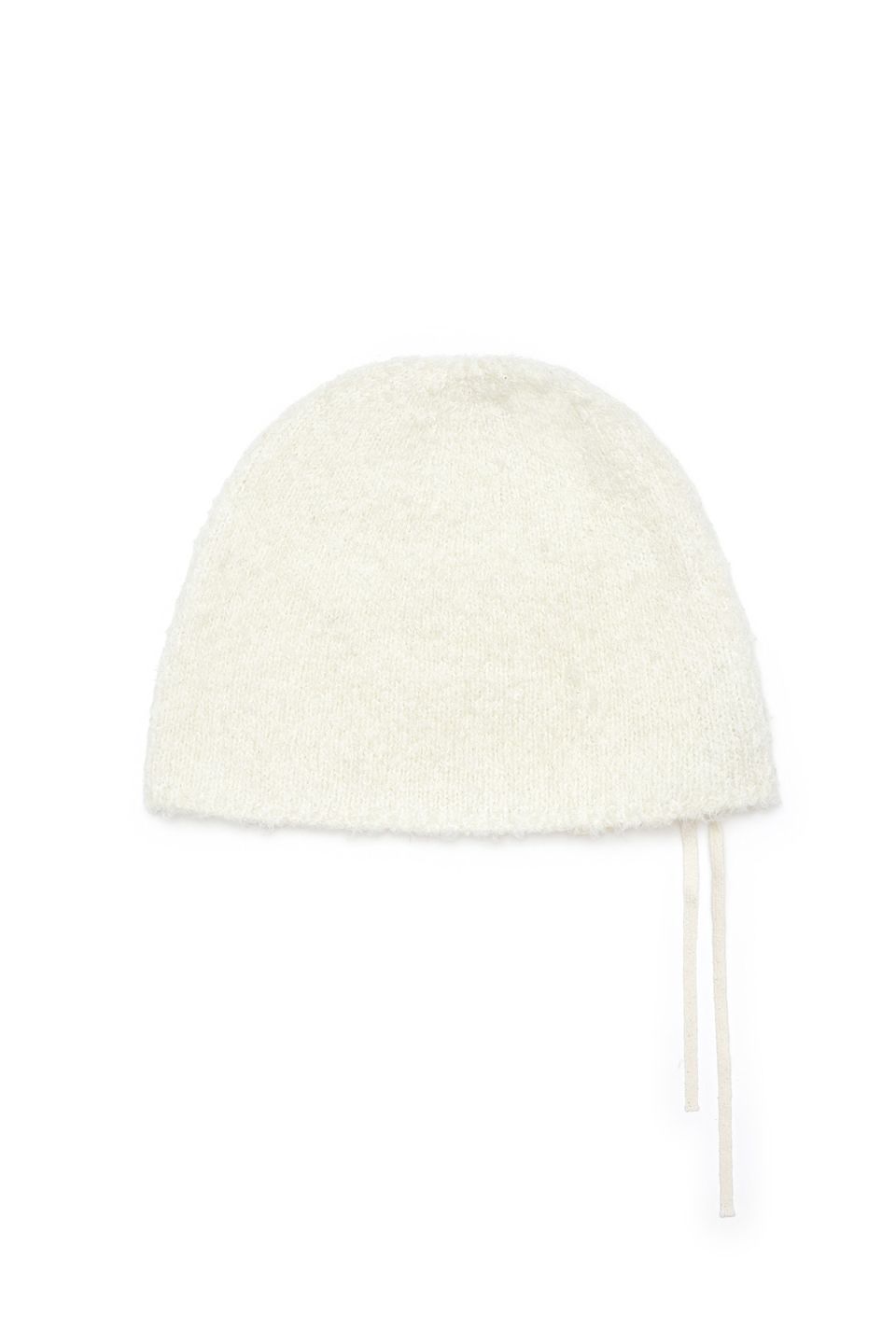 MUSINSA公式 | MATIN KIM RIBBON TIE KNIT BEANIE IN IVORY