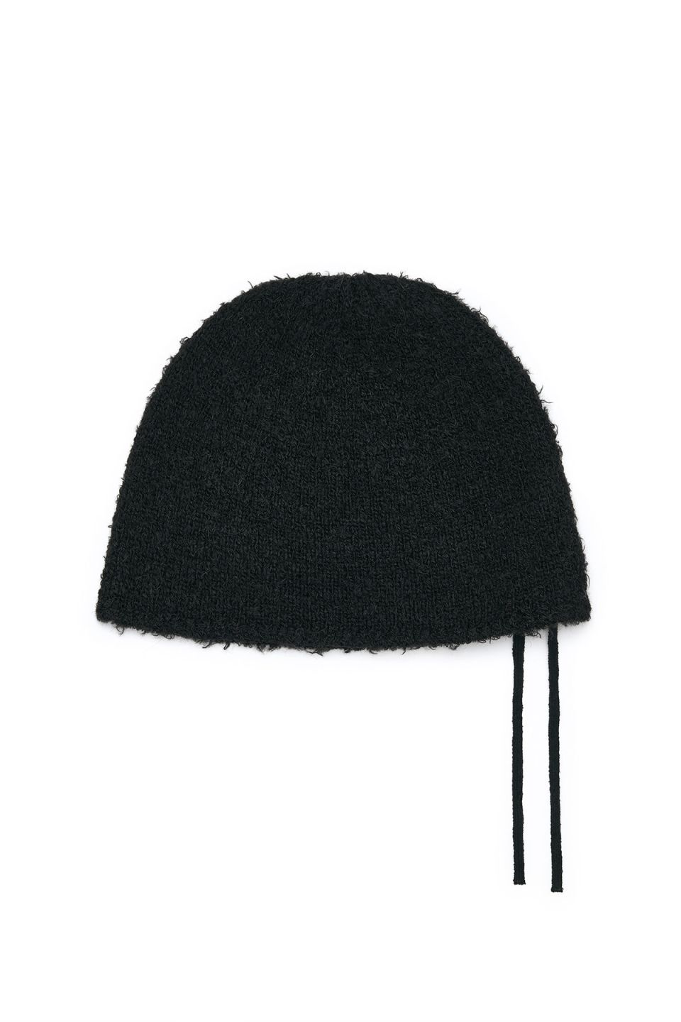 MUSINSA公式 | MATIN KIM RIBBON TIE KNIT BEANIE IN BLACK