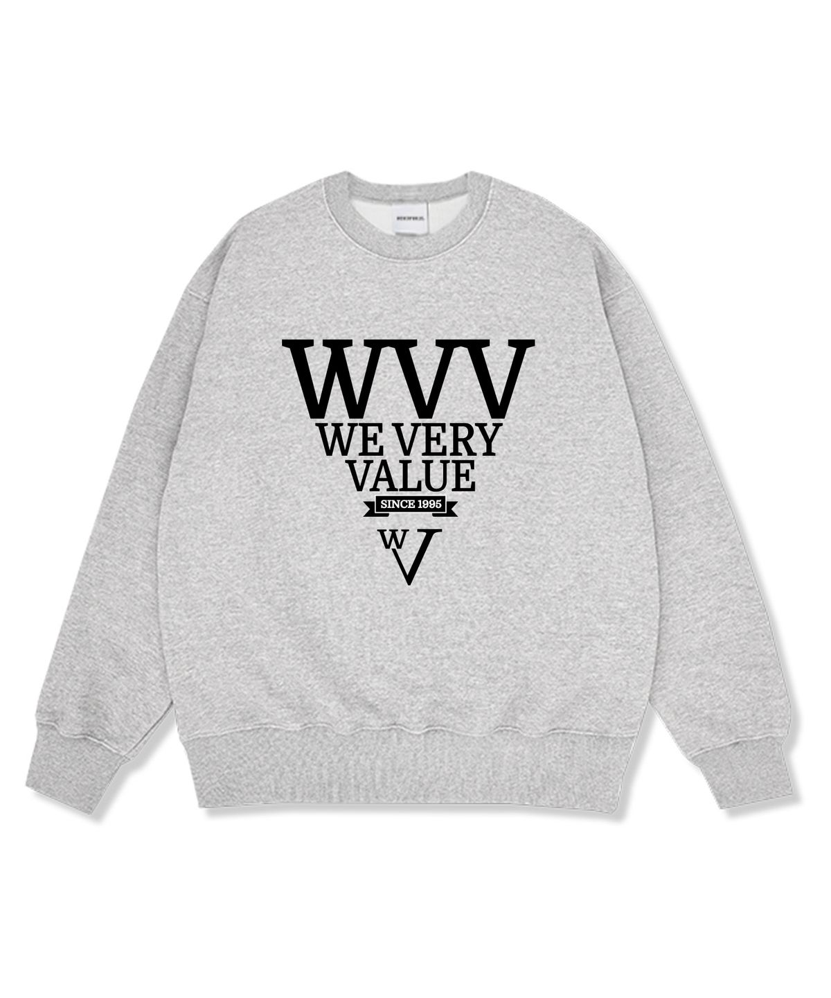 위베리벨류(WEVERYVALUE) WVV스퀘어 오버핏 특양면 스웨트셔츠 4컬러 (기모선택)