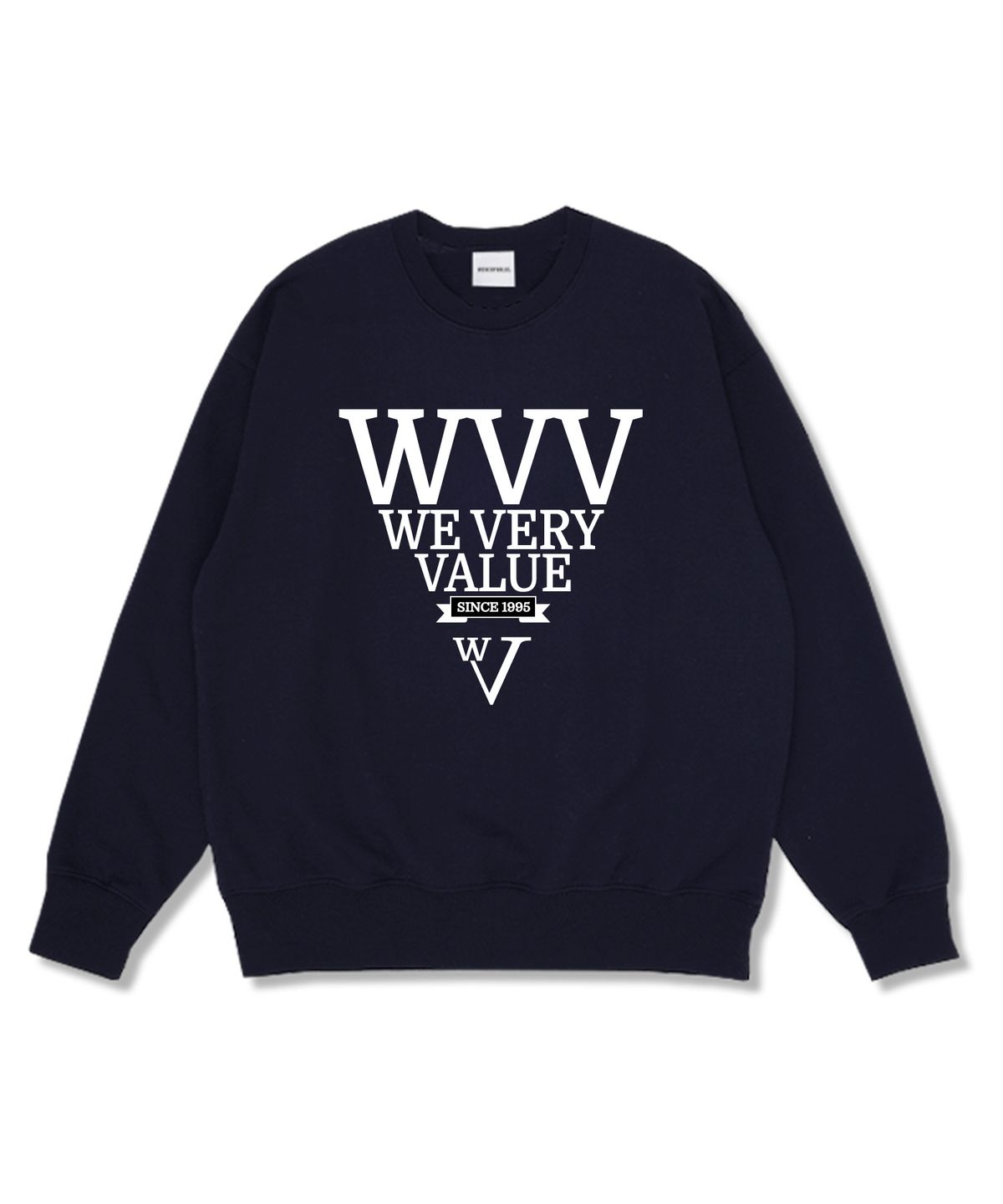 위베리벨류(WEVERYVALUE) WVV스퀘어 오버핏 특양면 스웨트셔츠 4컬러 (기모선택)