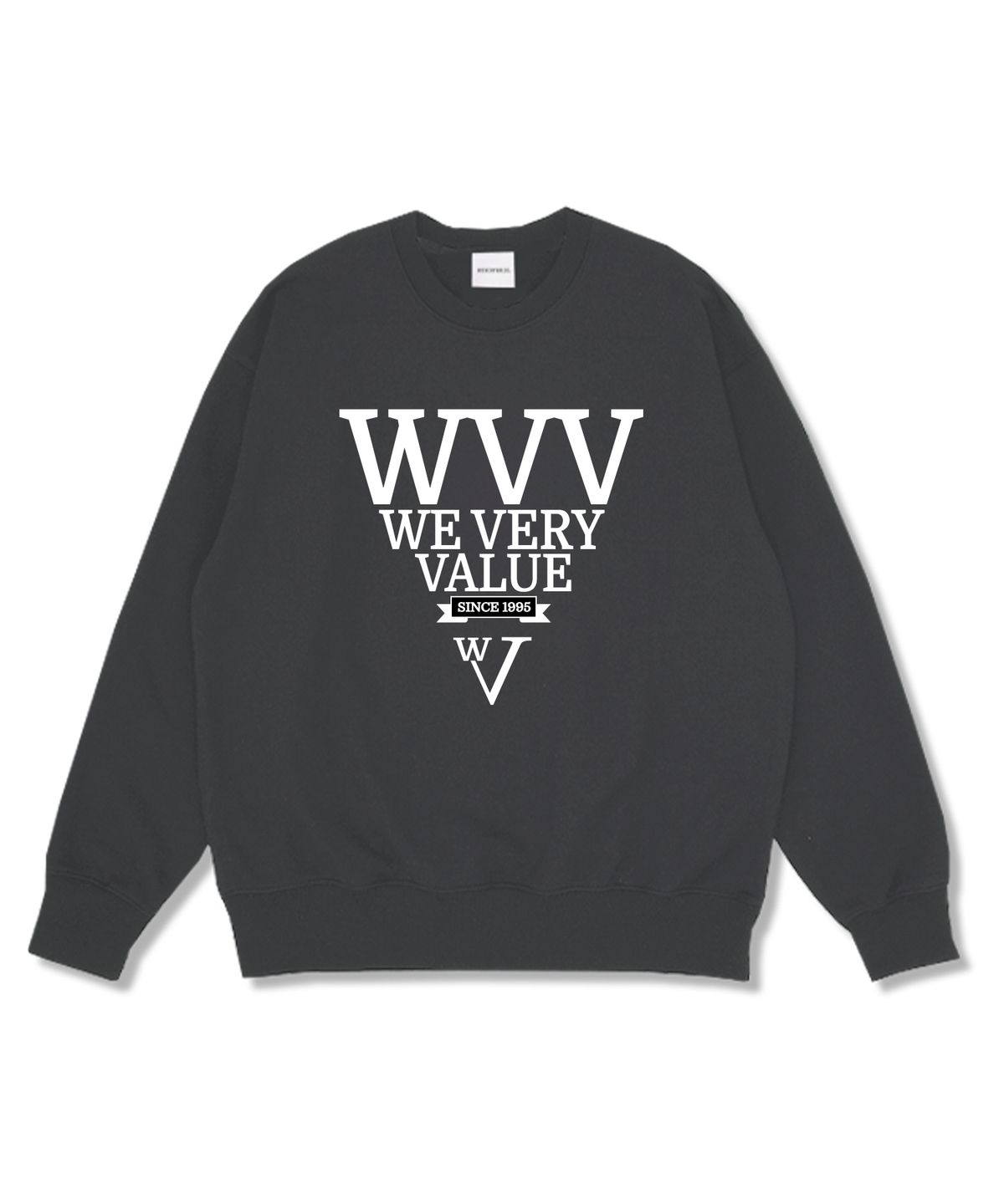 위베리벨류(WEVERYVALUE) WVV스퀘어 오버핏 특양면 스웨트셔츠 4컬러 (기모선택)