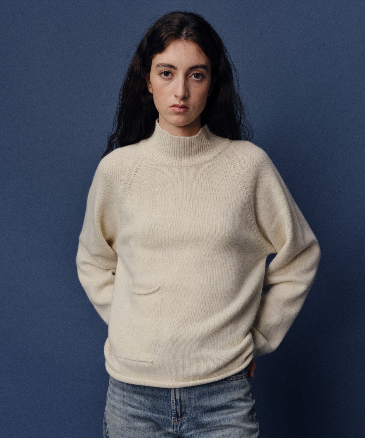 베이오드(BAIE OUD) Half turtleneck knit_ivory