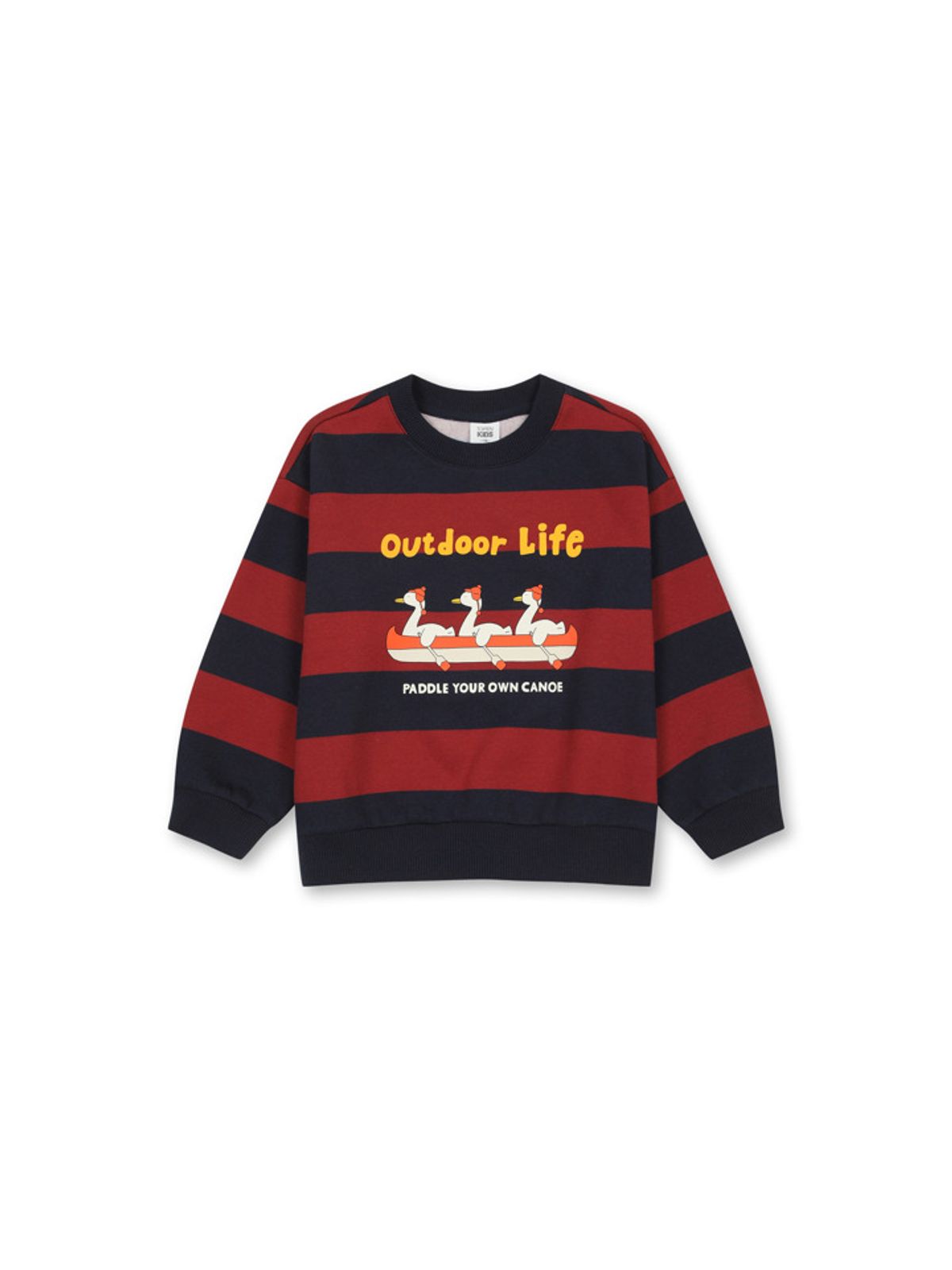 탑텐 키즈(TOPTEN KIDS) 공용 노이신 플리스 스트라이프 스웨트셔츠_MKF4TR3102