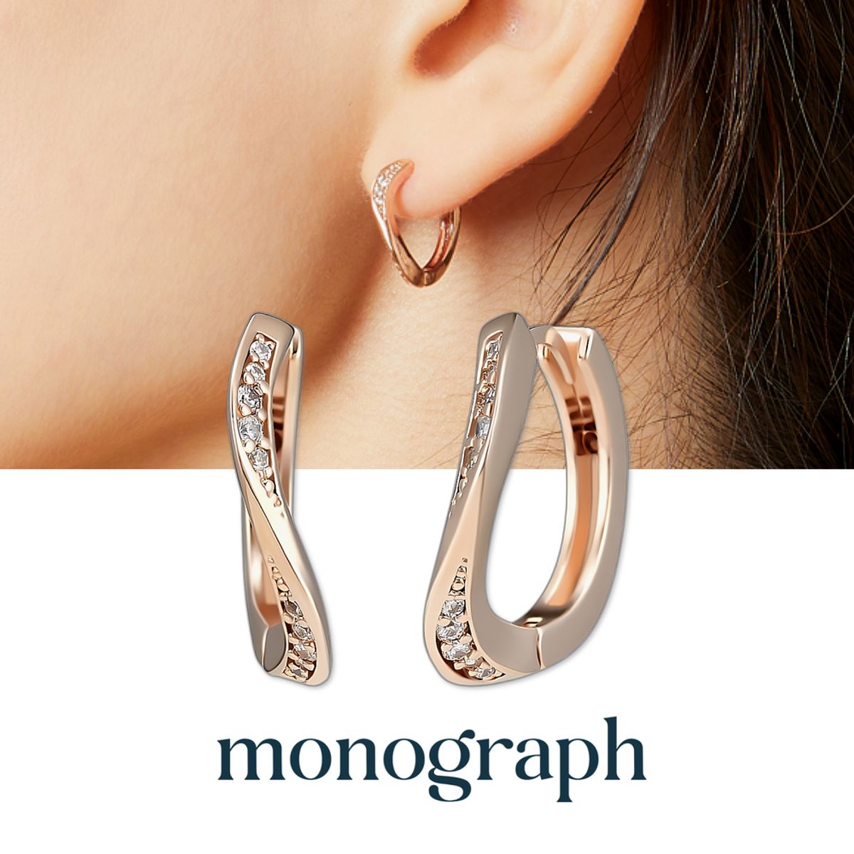 모노그래프(MONOGRAPH) 지나 귀걸이 MGER039S 14K Gold Plated