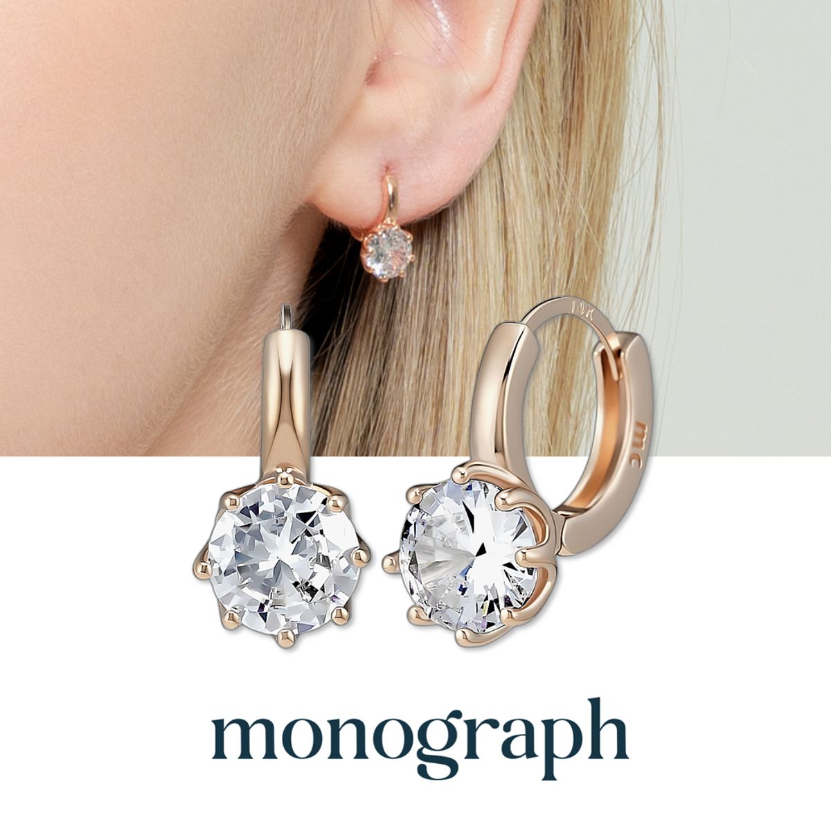 모노그래프(MONOGRAPH) 소피아 귀걸이 MGER043S 14K Gold Plated