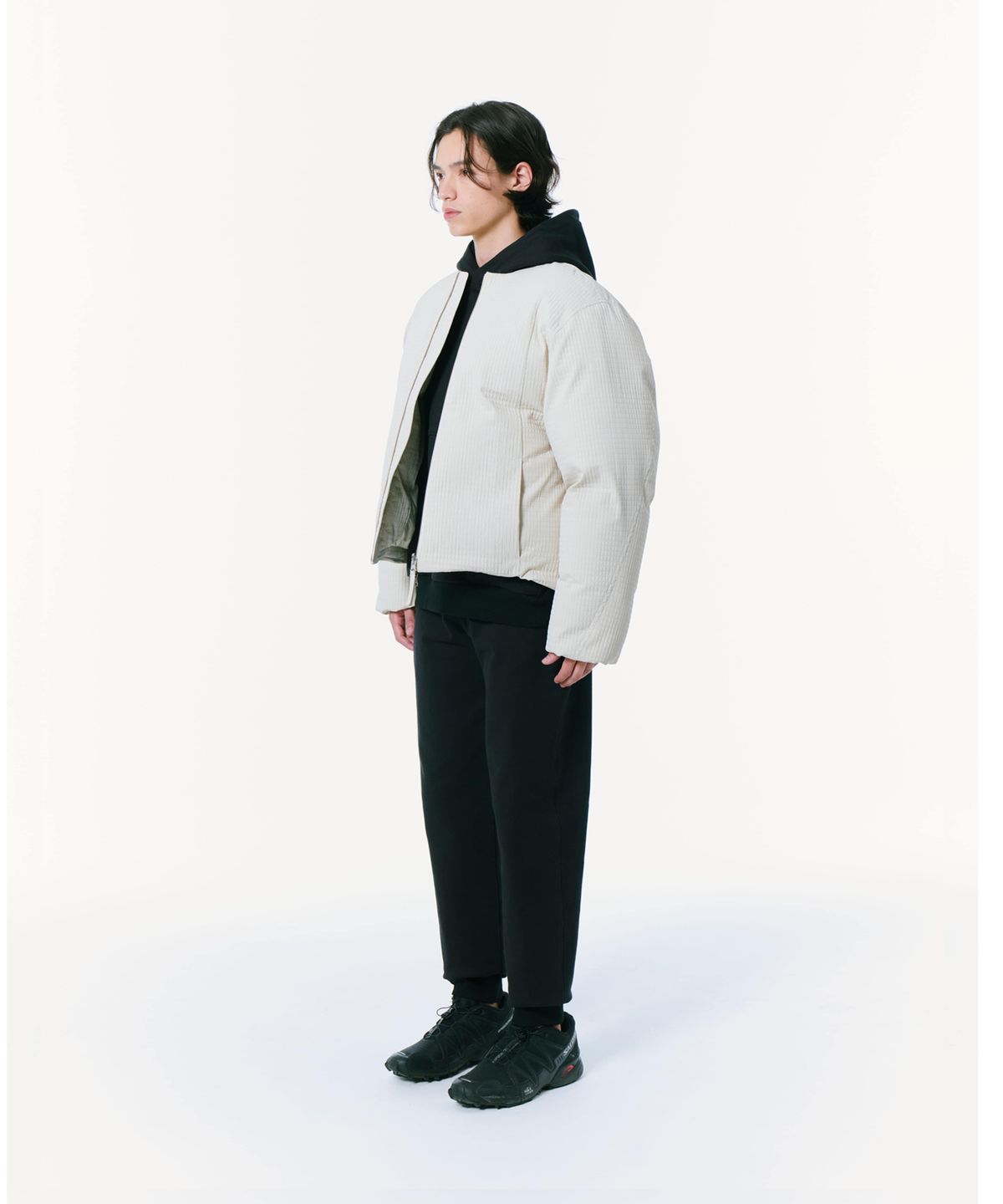밀라코드(MILACODE) Round Neck Down Jacket (Duck Down) (CREAM)