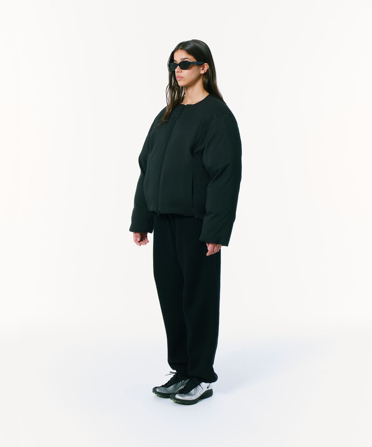밀라코드(MILACODE) Round Neck Down Jacket (Duck Down) (BLACK)