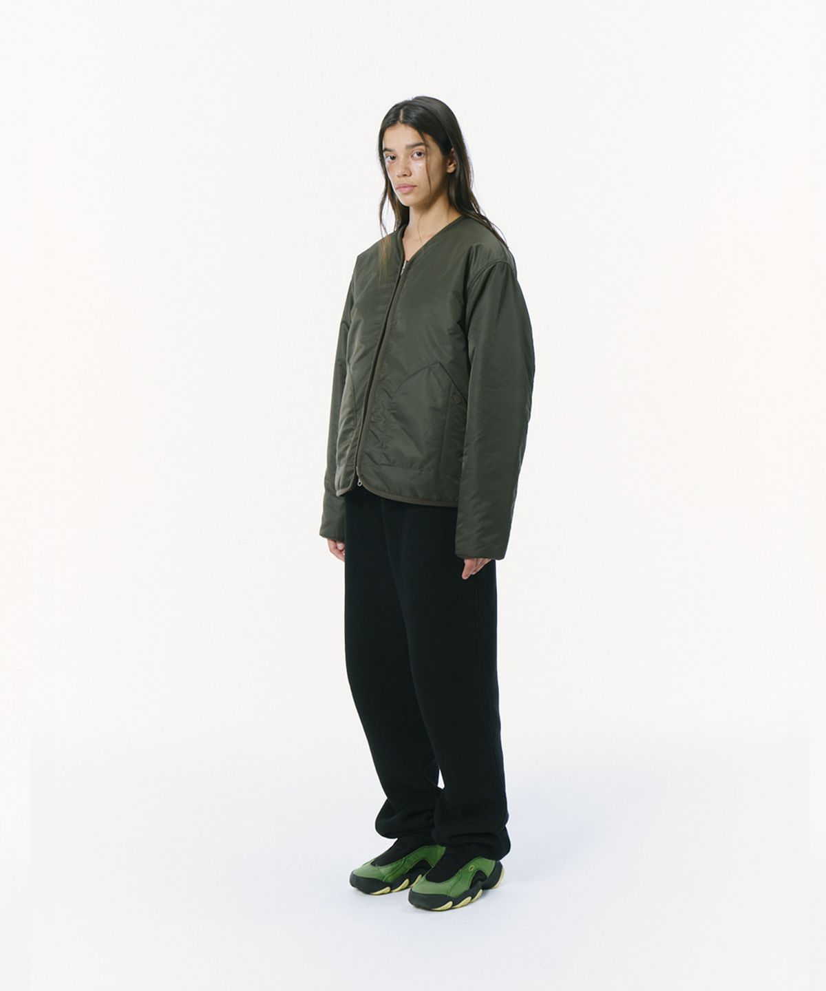 밀라코드(MILACODE) Reversible Round Neck Jacket (3M Thinsulate) (GREEN)