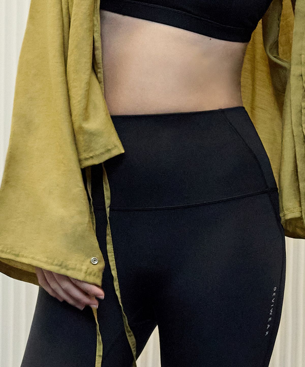 데비웨어(DEVIWEAR) 여성요가복 DEVI-O0020-올리브 필라테스 파야 루즈핏 리넨 가디건