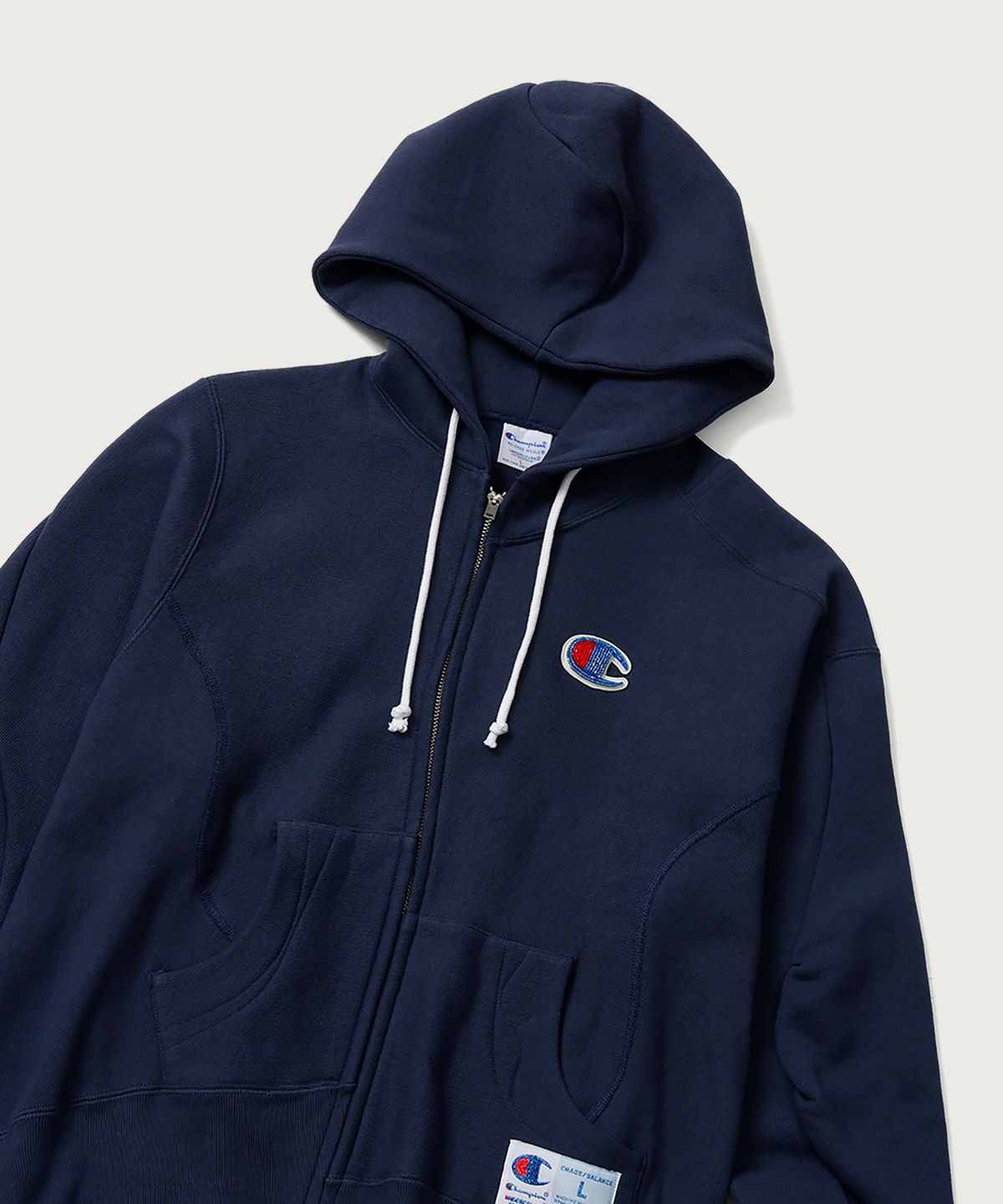 챔피온(CHAMPION) 챔피온 X 언더커버 리버스위브 스트럭처드 후드 집업 Dark Navy