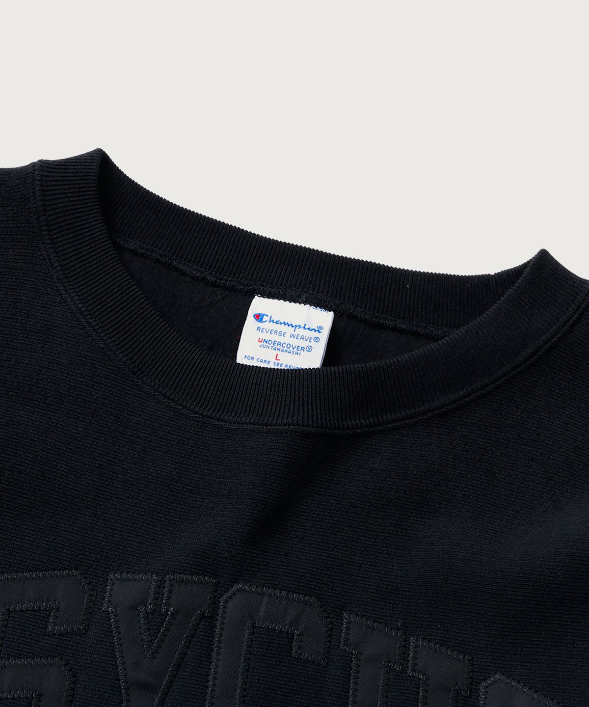 챔피온(CHAMPION) 챔피온 X 언더커버 리버스위브 PSYCHO 스웨트셔츠 Black