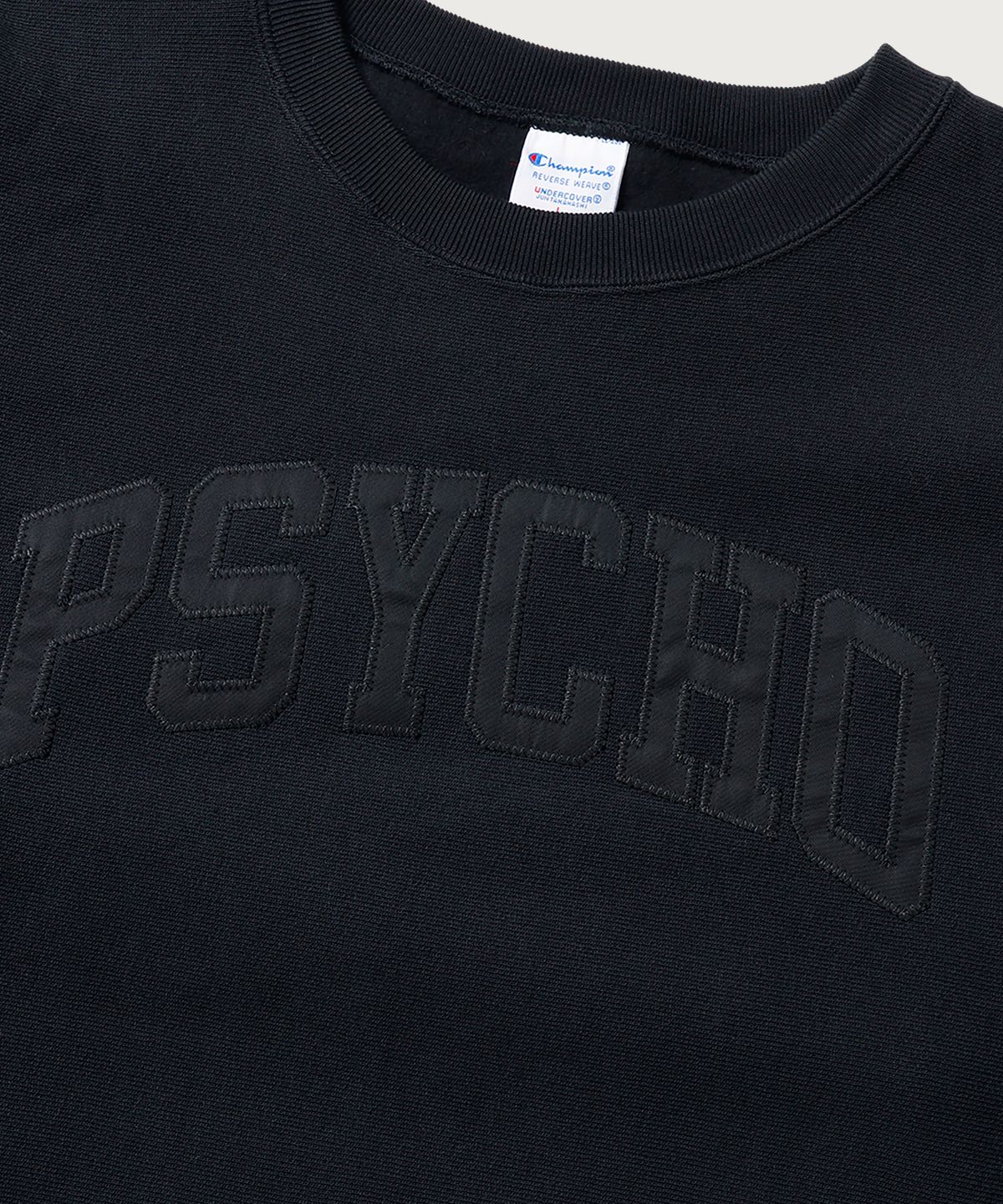 챔피온(CHAMPION) 챔피온 X 언더커버 리버스위브 PSYCHO 스웨트셔츠 Black