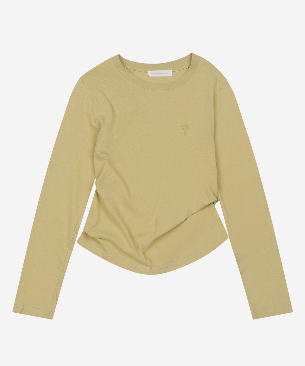 하트익스플로러(HEARTEXPLORER) Flowline pintuck long sleeves (mustard)