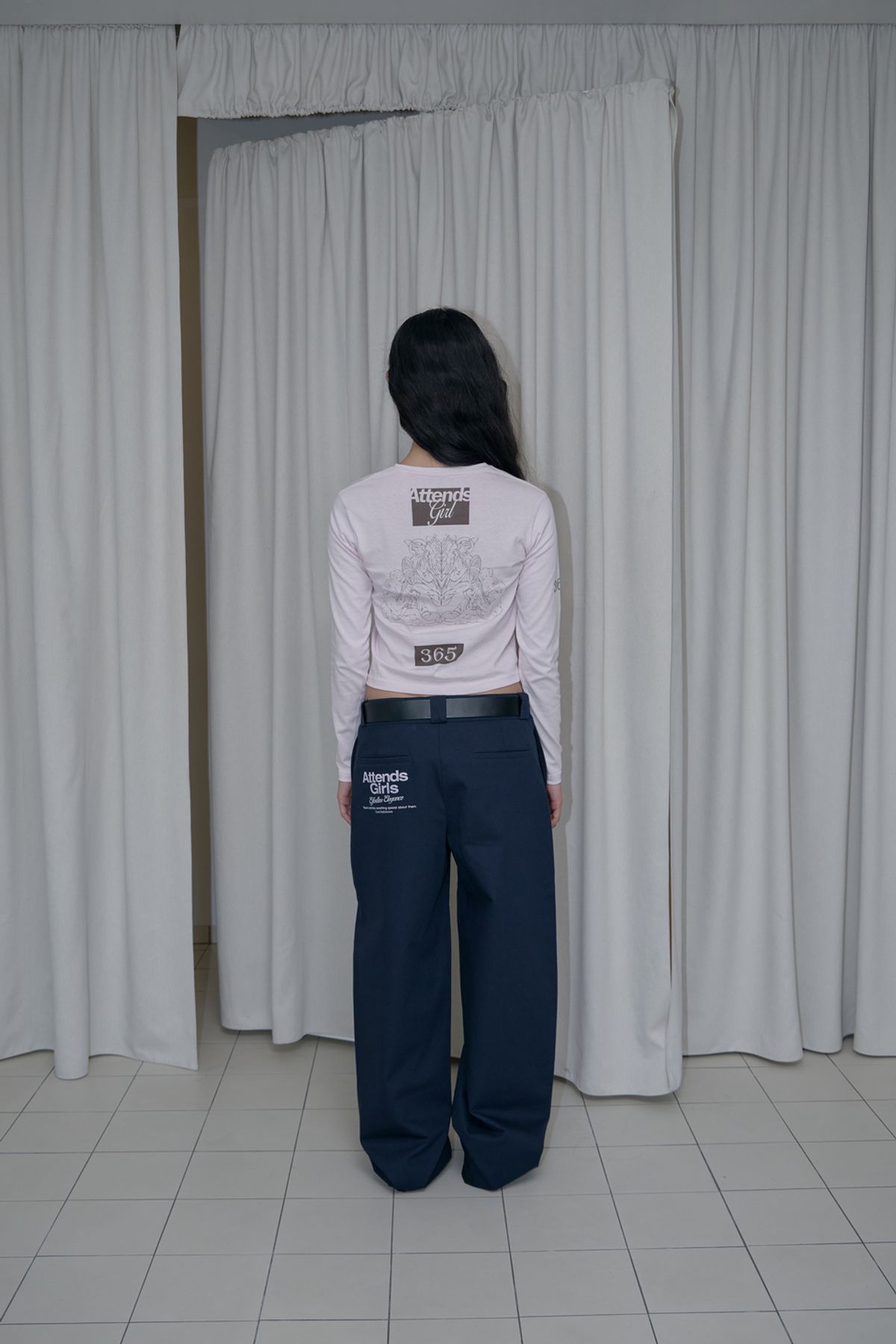 어텐즈(ATTENDS) Attends girls chino pants (Navy)