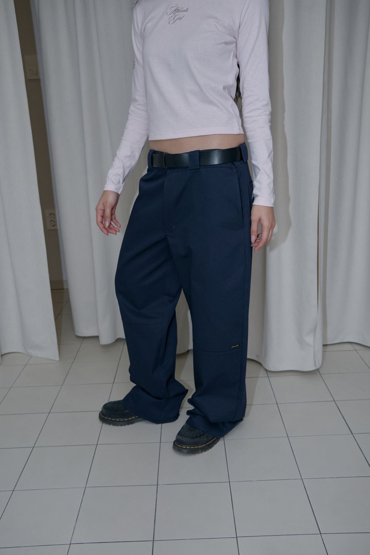 어텐즈(ATTENDS) Attends girls chino pants (Navy)