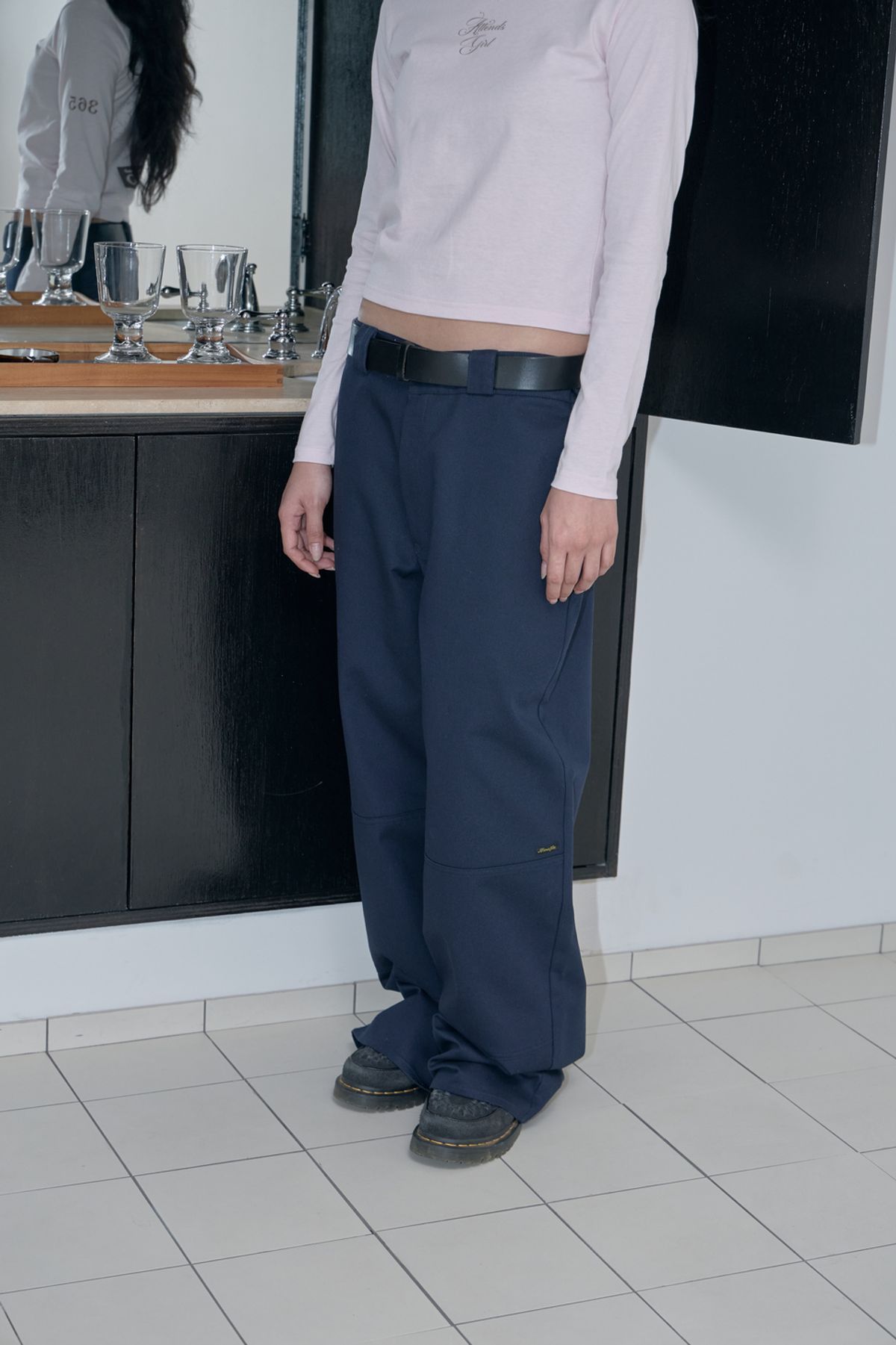 어텐즈(ATTENDS) Attends girls chino pants (Navy)
