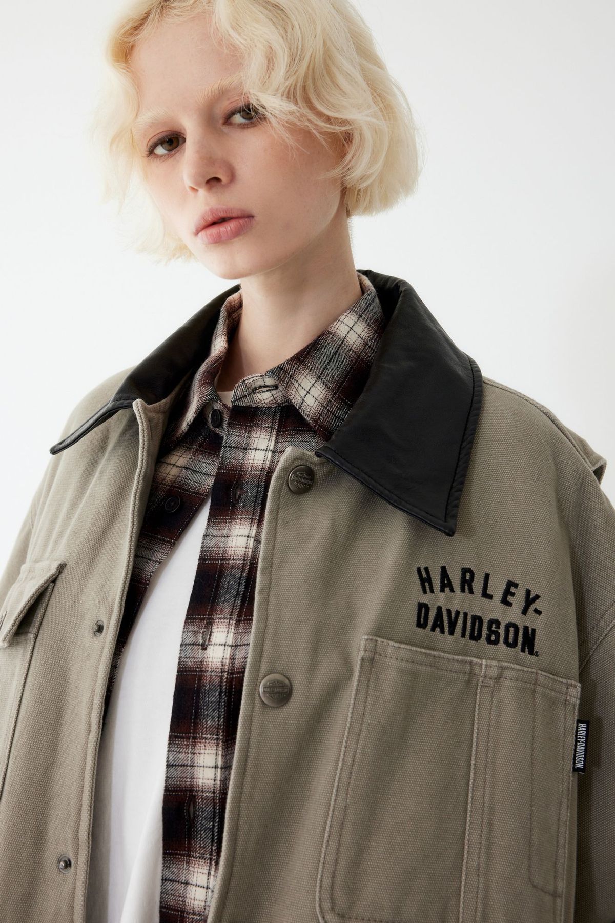 할리데이비슨 컬렉션스®(HARLEY-DAVIDSON COLLECTIONS®) 옥스포드 워크자켓_그레이 HH15303006