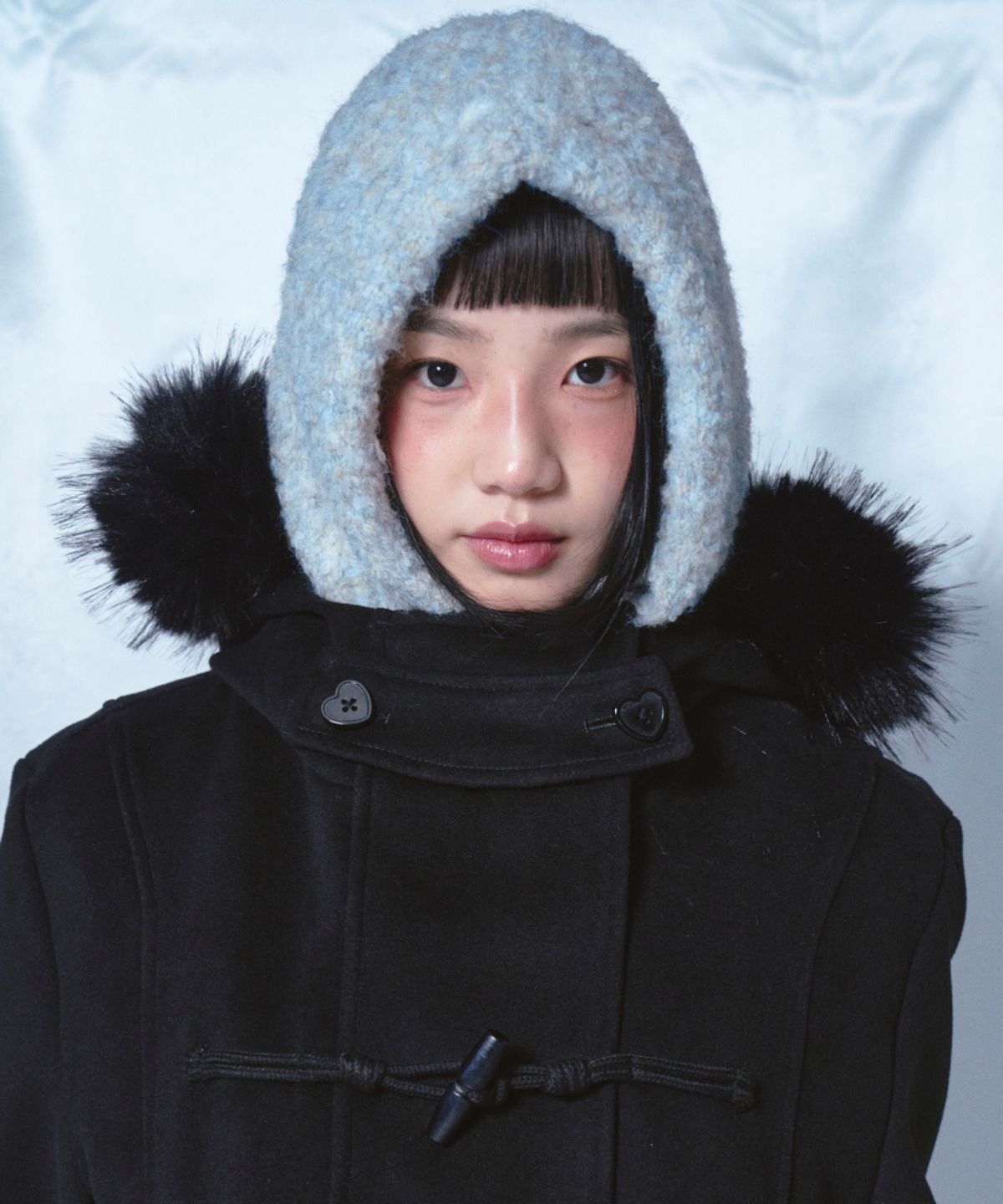 로긴 앤 로지(ROGIN N ROSIE) RnR Teddy Button Balaclava Blue-Gray