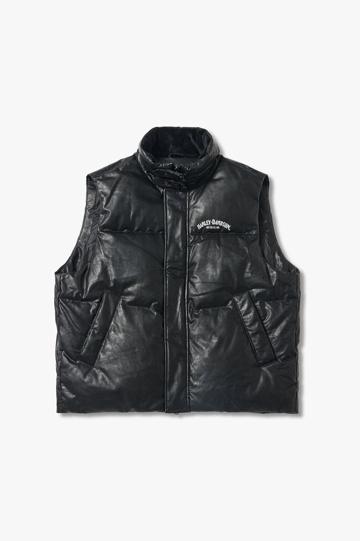 할리데이비슨 컬렉션스®(HARLEY-DAVIDSON COLLECTIONS®) 신세틱레더 다운베스트 _블랙 HH16104002