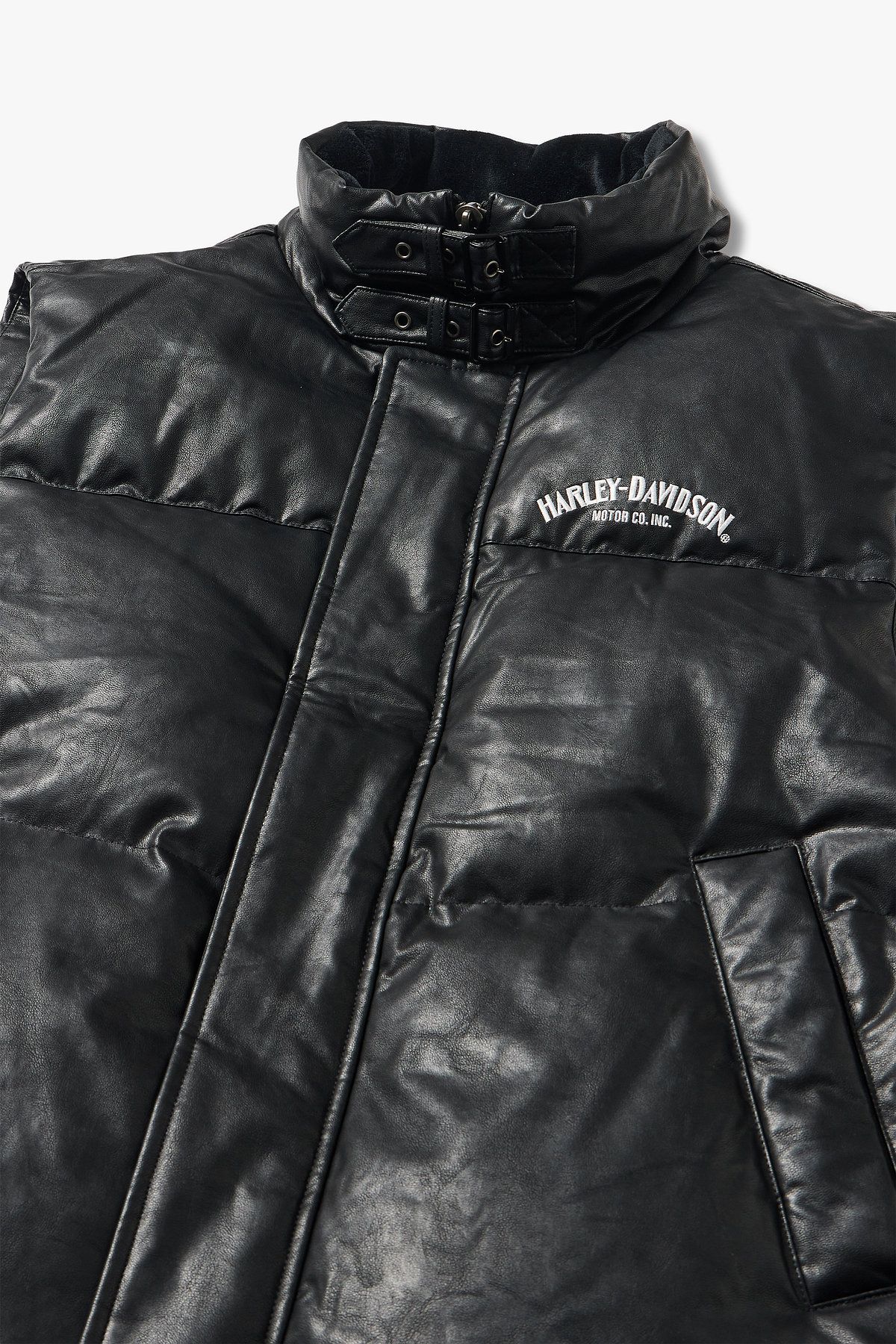 할리데이비슨 컬렉션스®(HARLEY-DAVIDSON COLLECTIONS®) 신세틱레더 다운베스트 _블랙 HH16104002