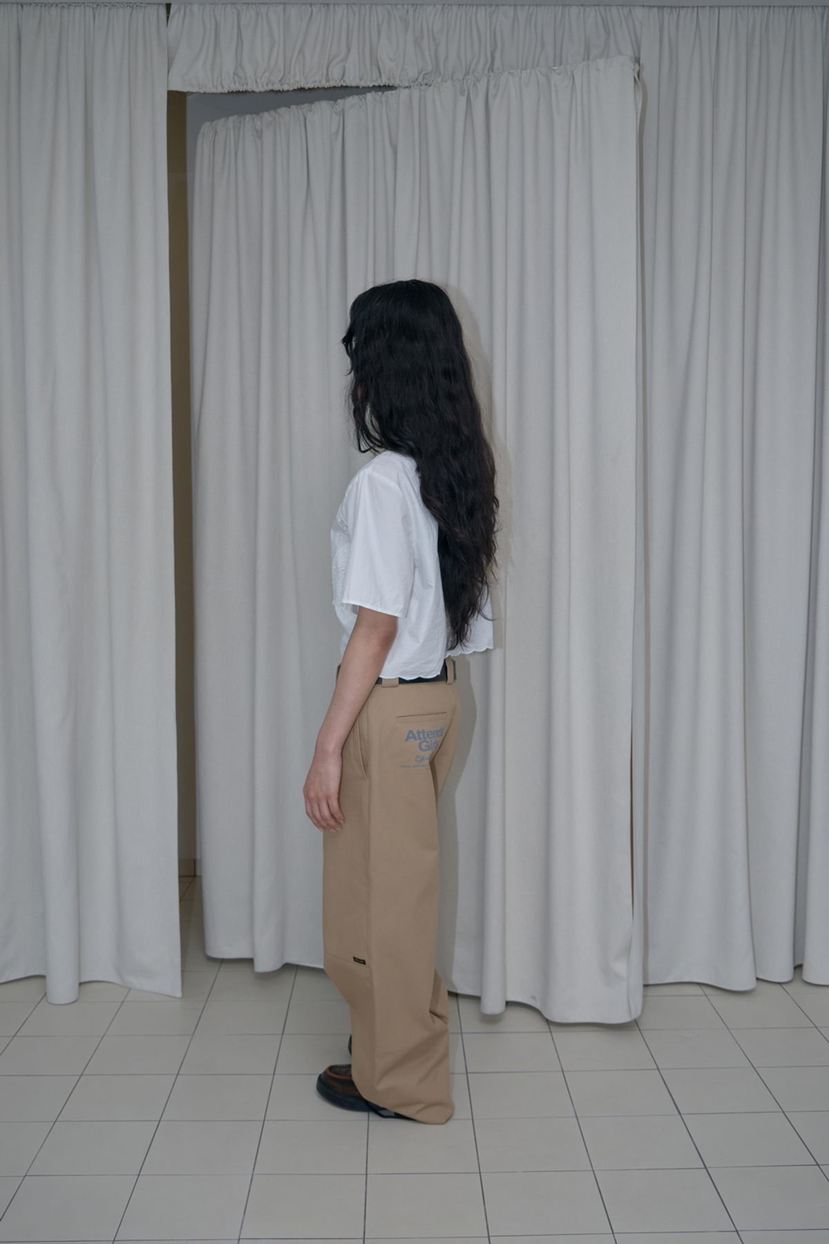 어텐즈(ATTENDS) Attends girls chino pants (Begie)