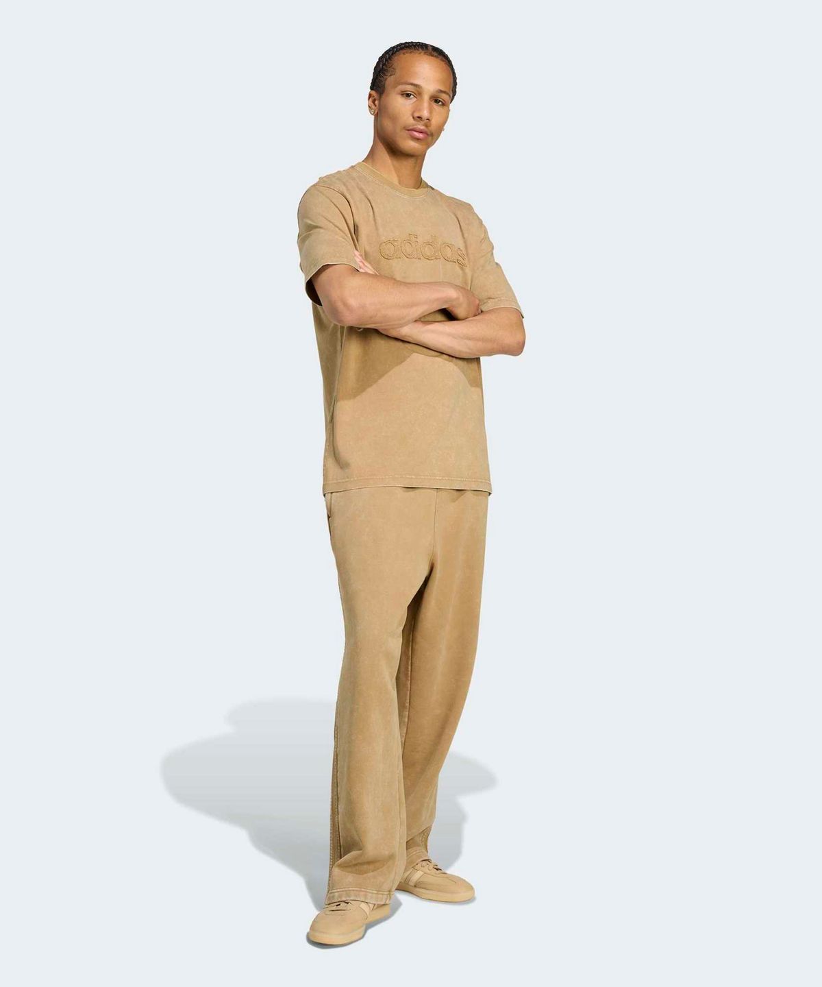 아디다스(ADIDAS) 워시드 스웨트 팬츠 - 브라운 / JY2790