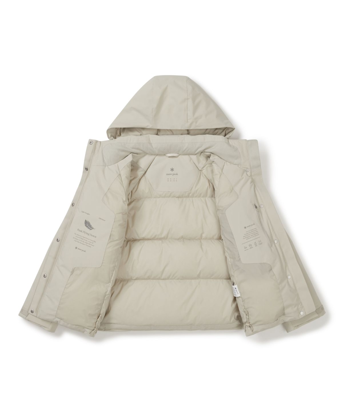 스노우피크 어패럴(SNOWPEAK APPAREL) 2L 티타닉 여성 후드 헤비 다운 자켓 (S25WWTDJ31) Light Beige