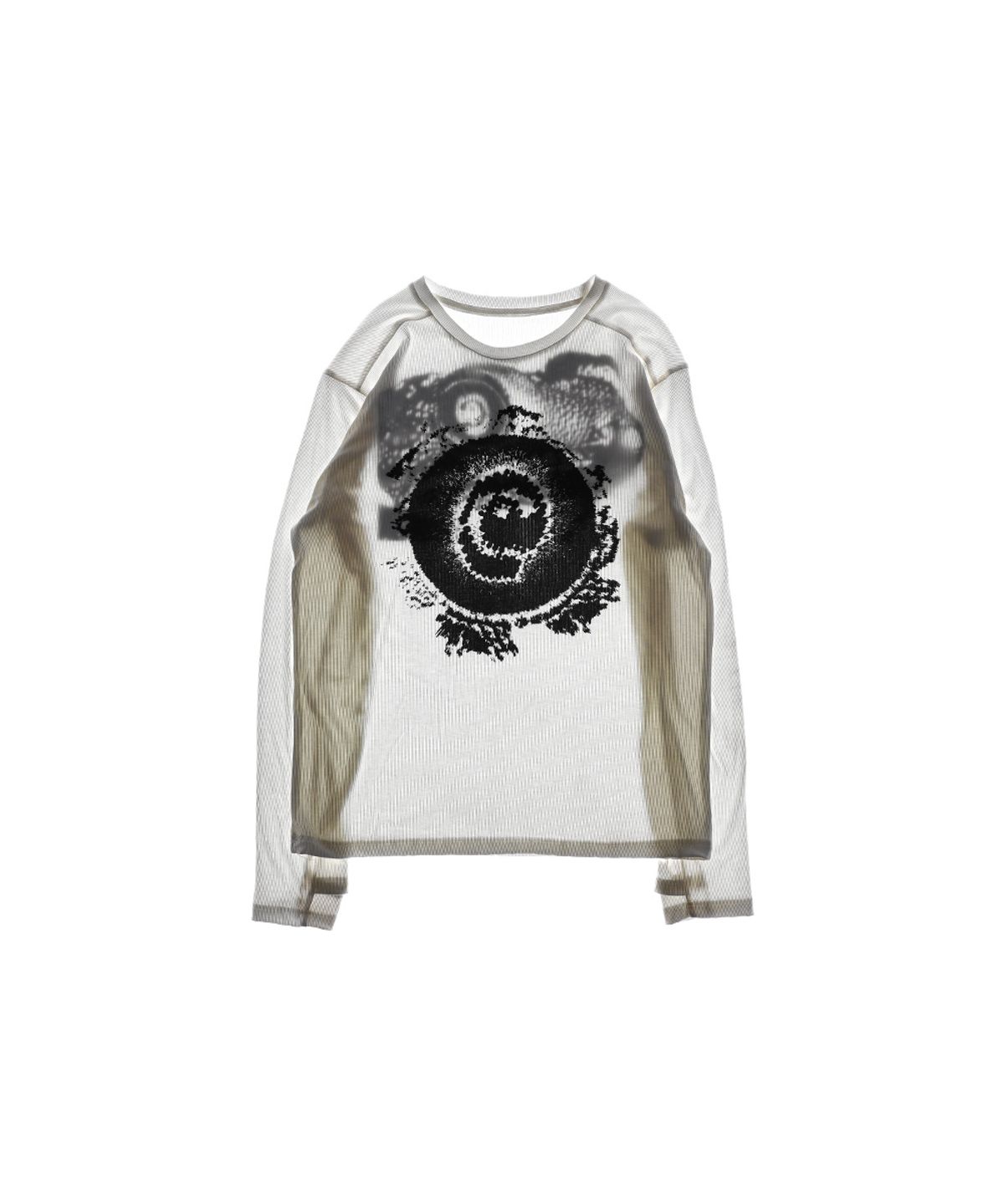 더왈드(THEWARLD) LIZARD AAS RIBBED LONGSLEEVE WHITE
