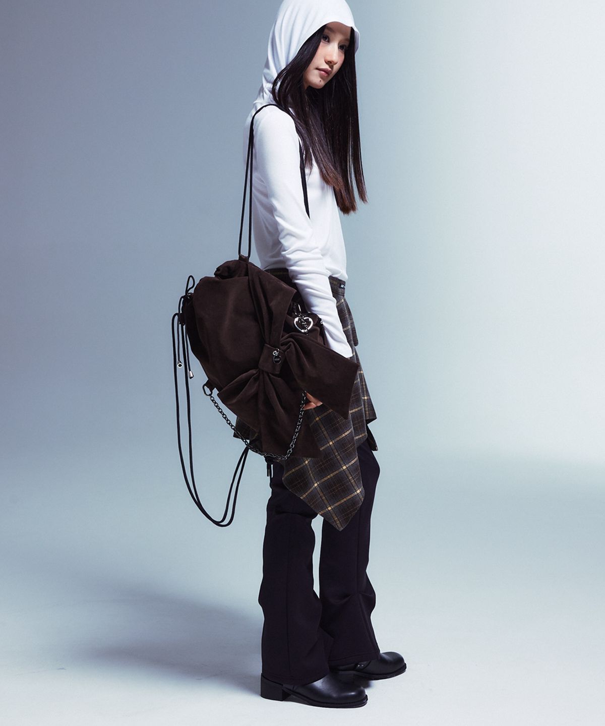 아쎄이(ASSAY) Ribbon 2way bag _ Suede brown